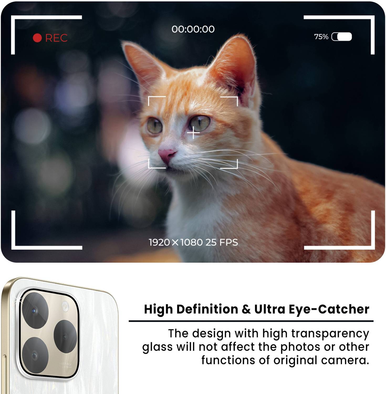 Gadget Glow Back Camera Lens Ring for Realme 15T 5G, Silver - Image 3