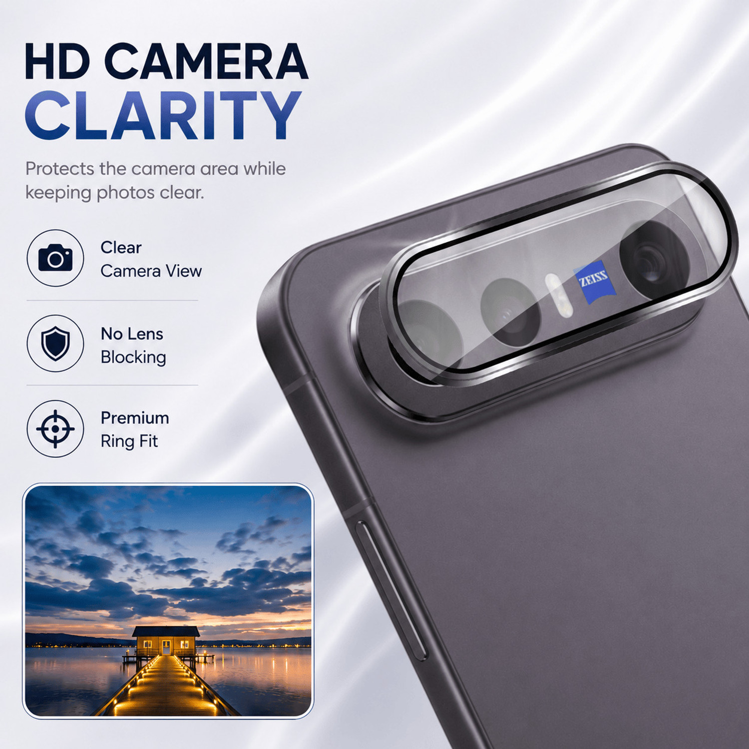 Image of ArmourPro Back Camera Lens Ring Guard Protector for Vivo X300 FE 5G, Vivo X300 FE, Black Alloy Camera Rings