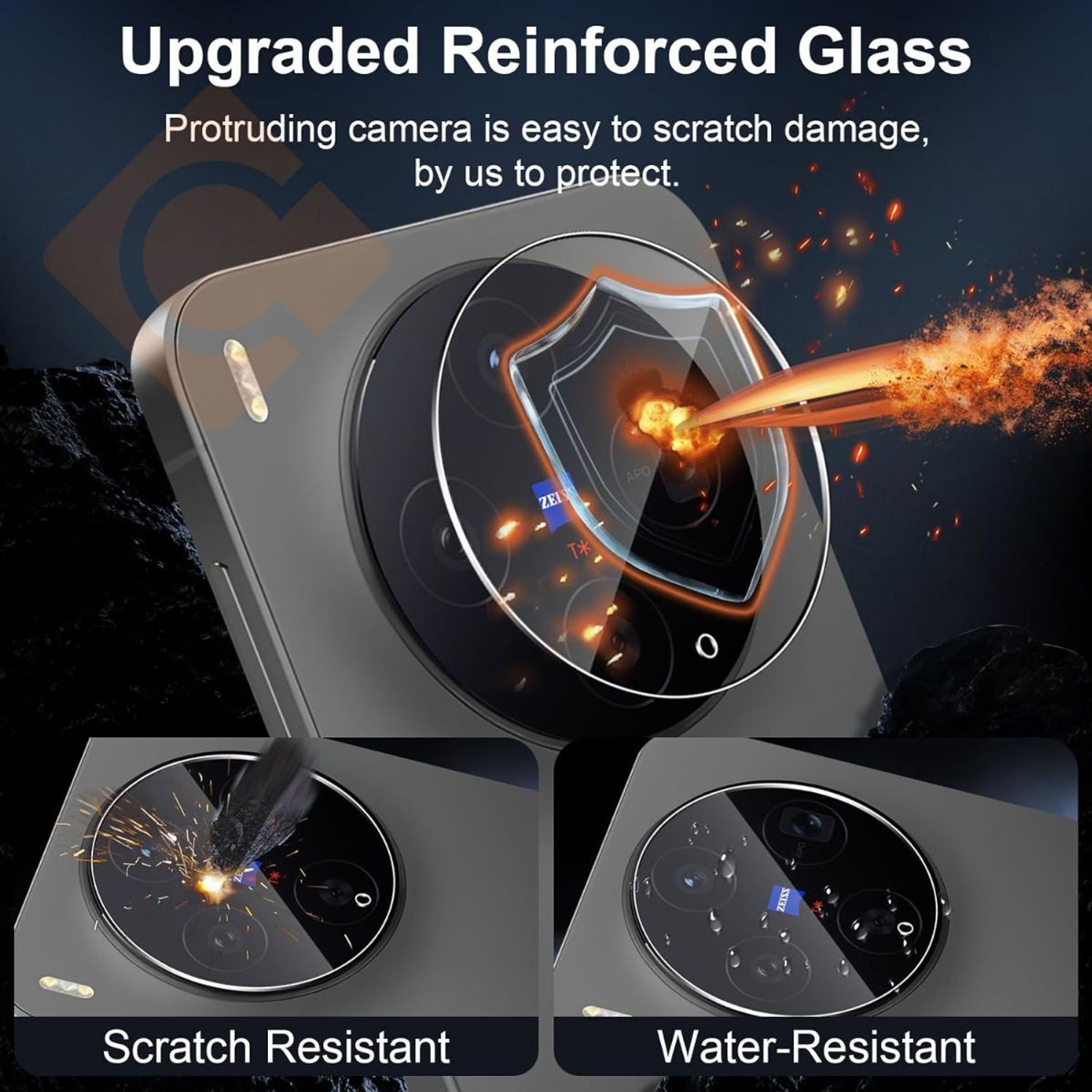 Image of CASENED Back Camera Lens Ring Guard Protector for Vivo X300