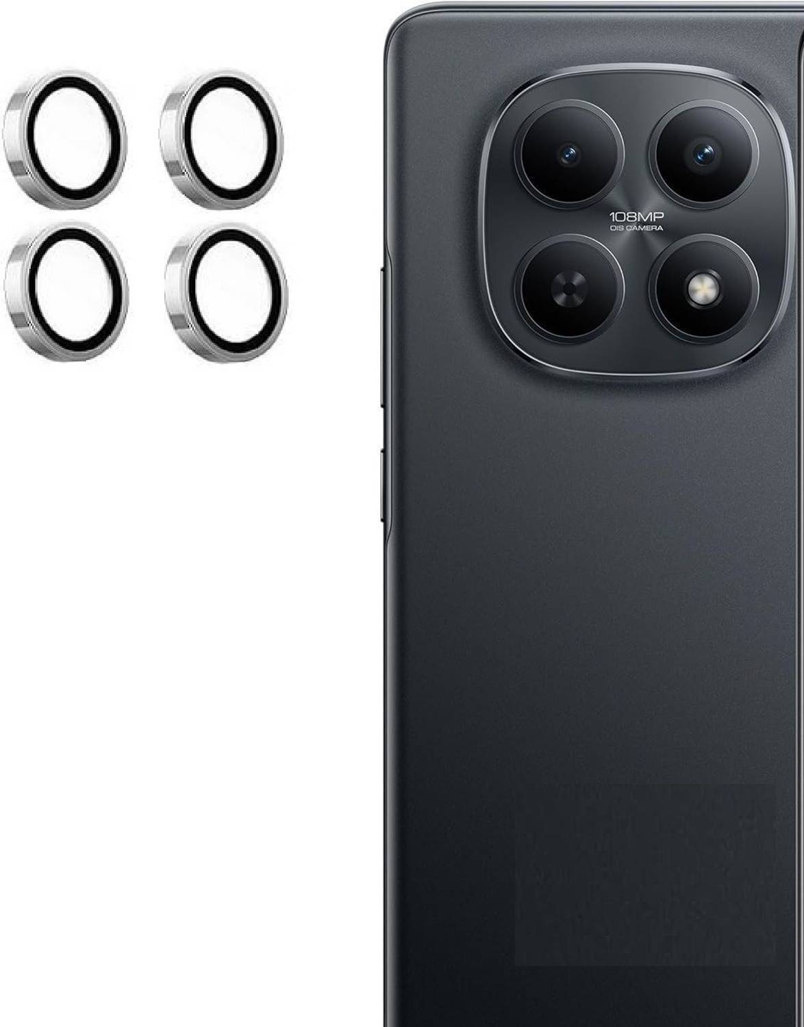Zyxo Back Camera Lens Glass Protector, Camera Lens Ring Guard Protector for POCO M8 5G, POCO M8