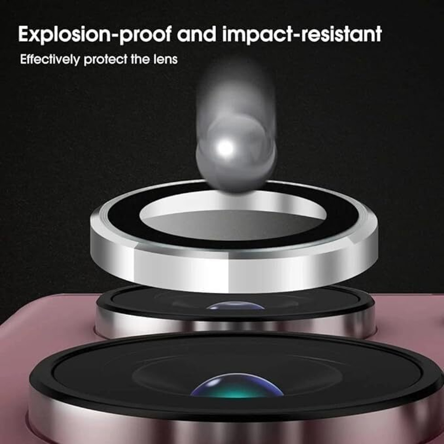 Image of casual need Camera Lens Protector for Samsung Galaxy Z Flip 6 5G 9H Hardness, Full Coverage Anti Scratch Camera Metal Ring (Samsung Galaxy Z Flip 6 5G, Silver)