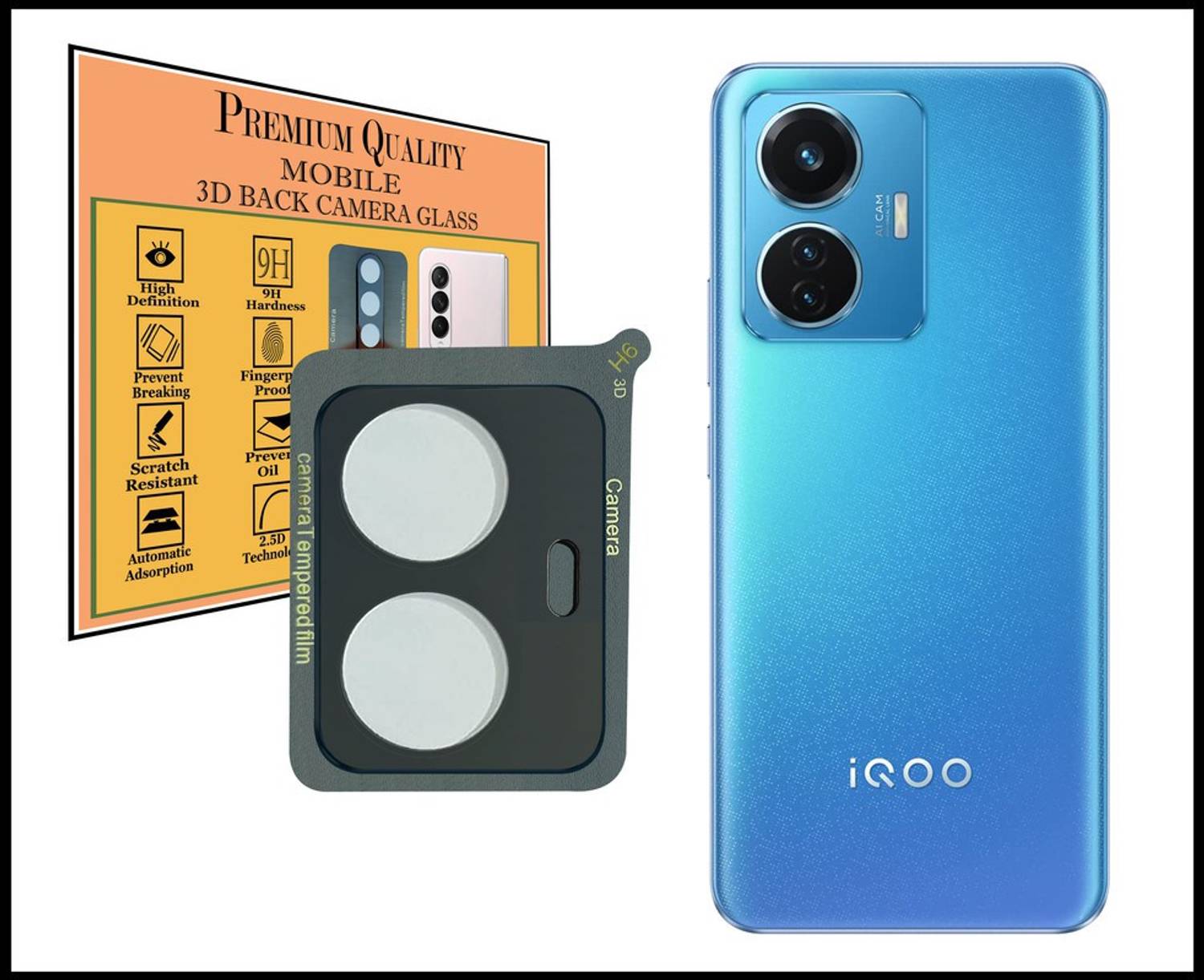 HIDEOUS Back Camera Lens Glass Protector for iQOO Z6 44W