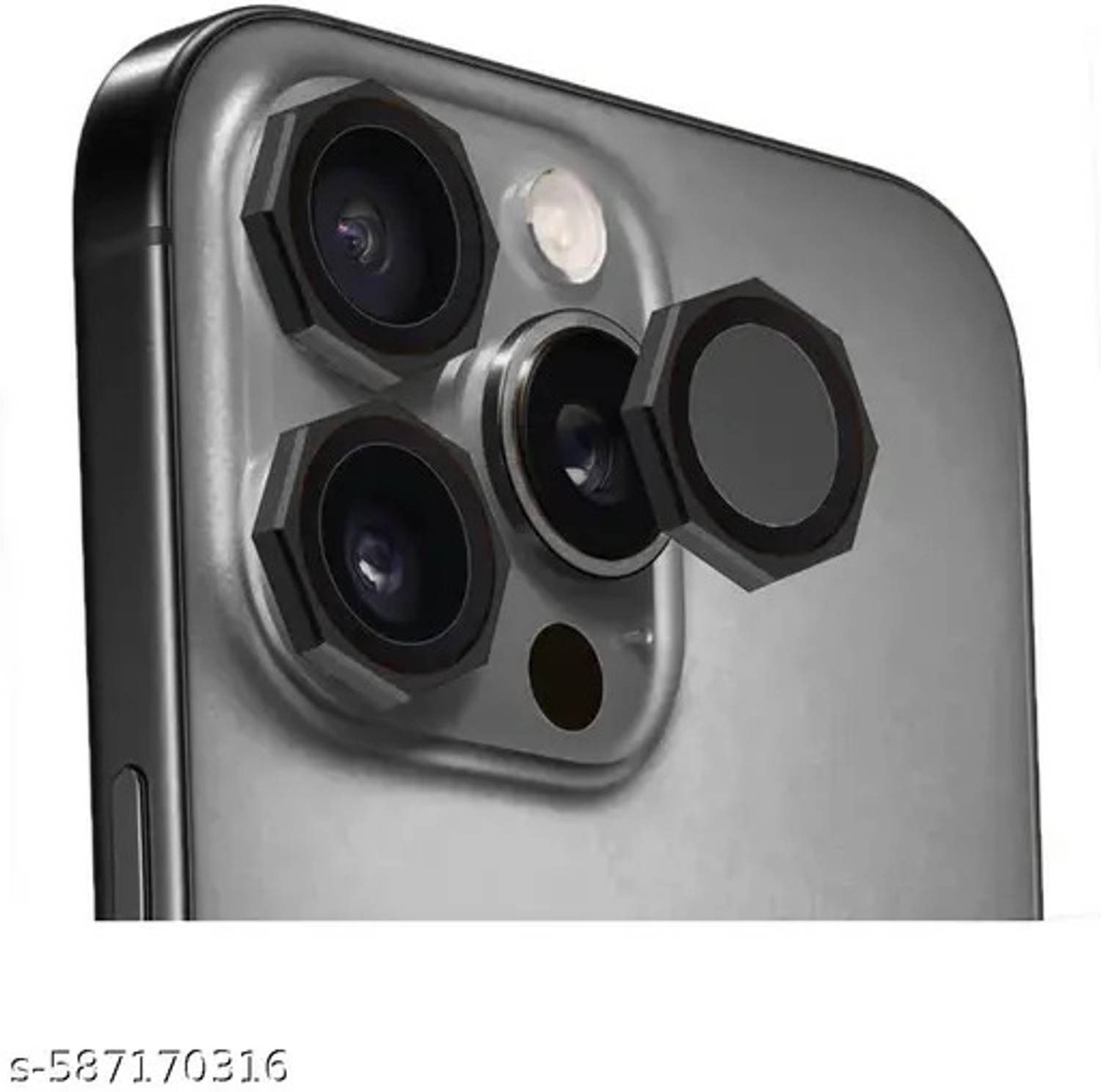 Blate Back Camera Lens Ring Guard Protector for IPHONE 12 PRO BLACK AR+AF Hexagon Camera Lens Protector Ring