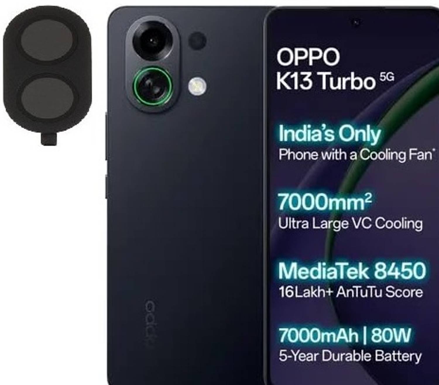 KHR Back Camera Lens Ring Guard Protector for OPPO K13 Turbo 5G Ring ScratchProof Clear/Camera Guard