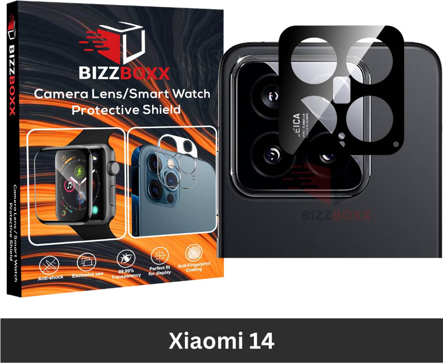 BizzBoxx Back Camera Lens Glass Protector for Xiaomi 14, Mi 14 5G, mi14, xiaomi14, xiaomi mi 14 camera lens