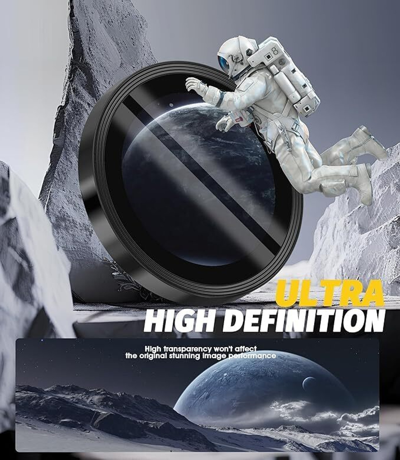 Image of KHR Back Camera Lens Ring Guard Protector for realme 15T 5G 9H Camera Ring Ultra-HD Metal Ring Frame
