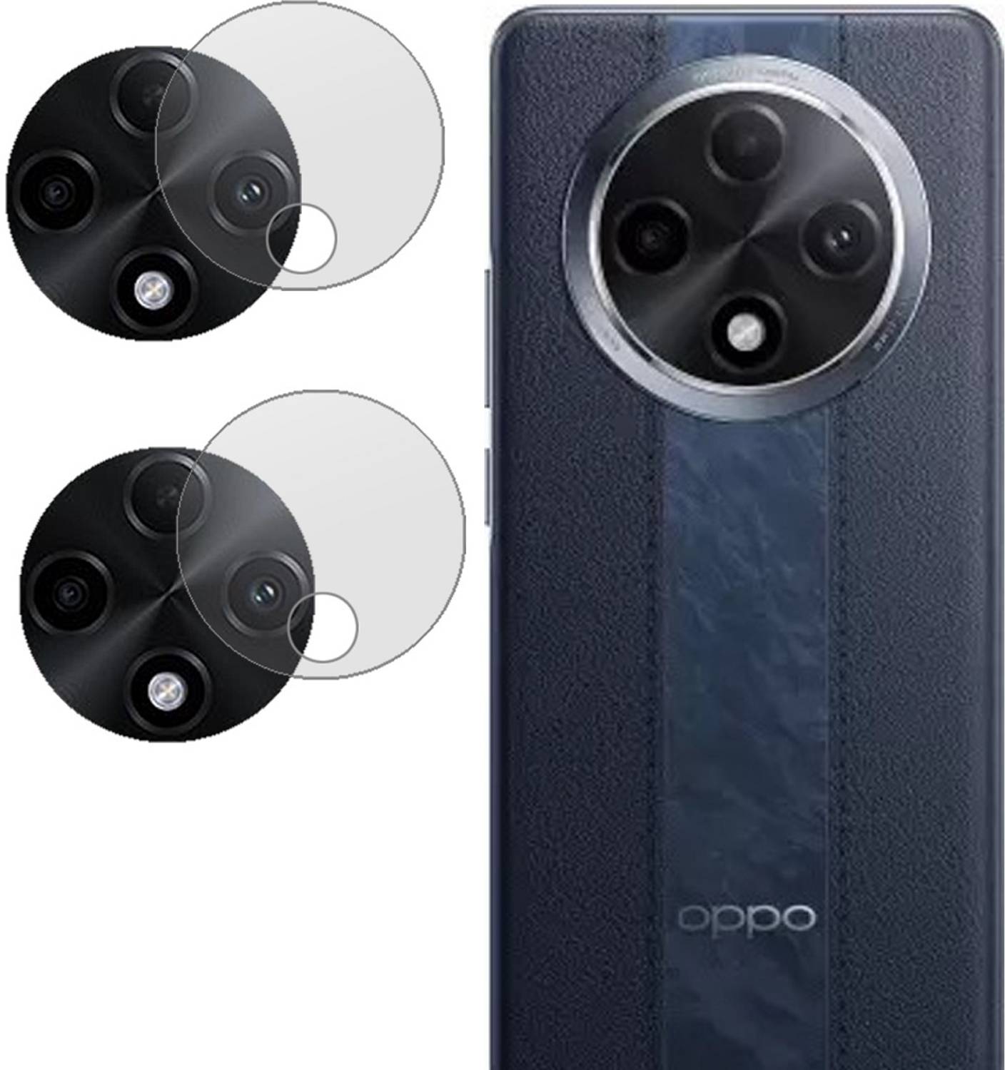 DAMDAM Back Camera Lens Glass Protector for OPPO F27 Pro+ 5G Not