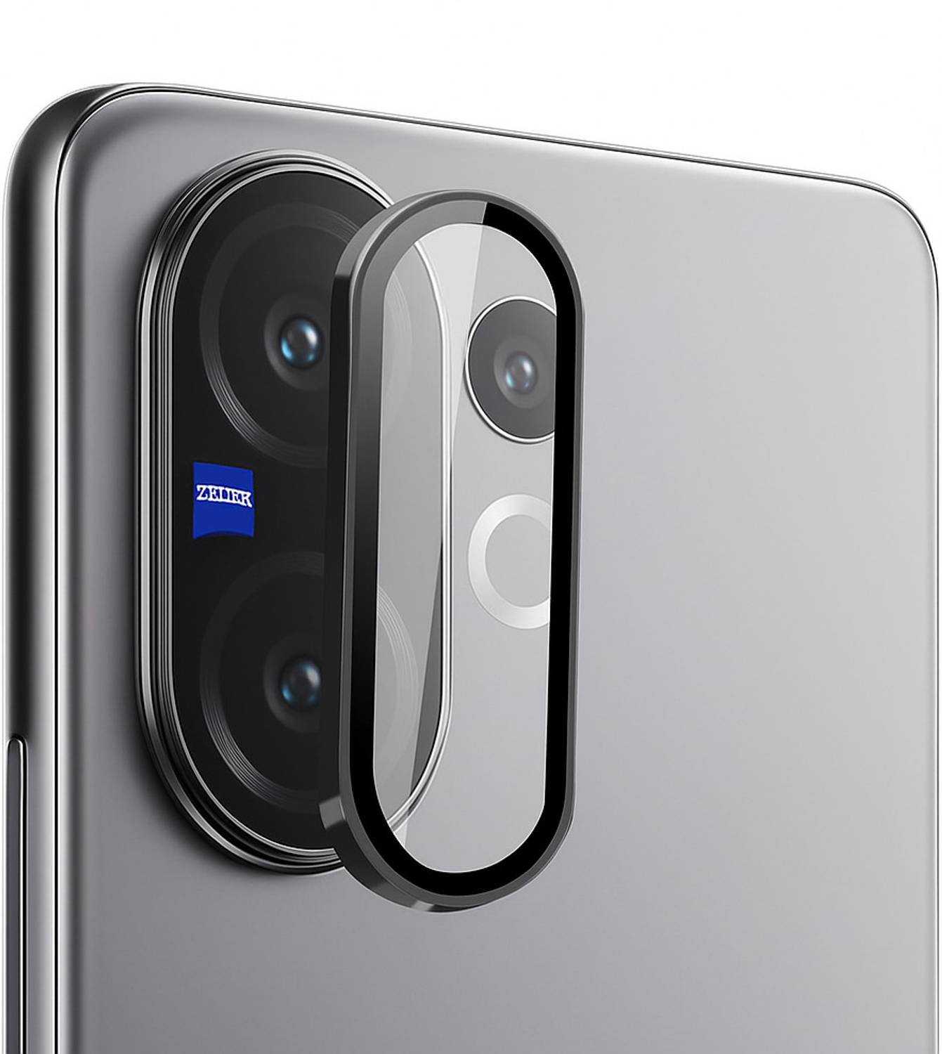 CASELIA Back Camera Lens Ring Guard Protector for vivo v60 camera lens protector, Metal Finish Black