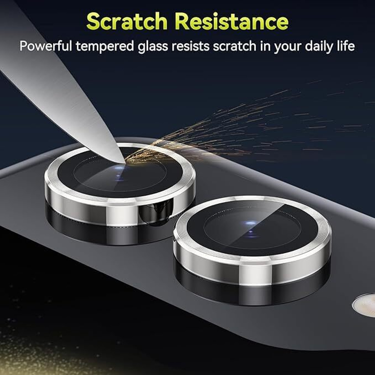 Image of casual need Camera Lens Protector for Samsung Galaxy Z Flip 6 5G 9H Hardness, Full Coverage Anti Scratch Camera Metal Ring (Samsung Galaxy Z Flip 6 5G, Silver)