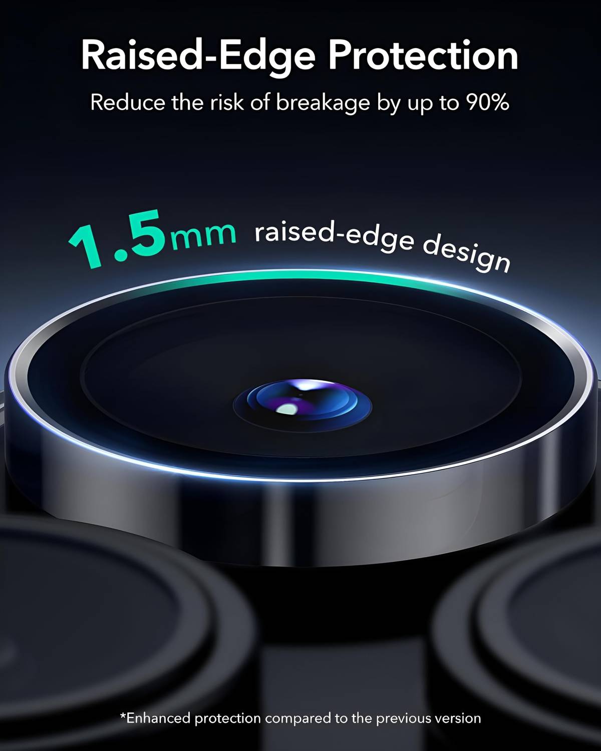 MOBCART Camera Lens Guard for Moto Edge 60 Pro, Black - Image 3