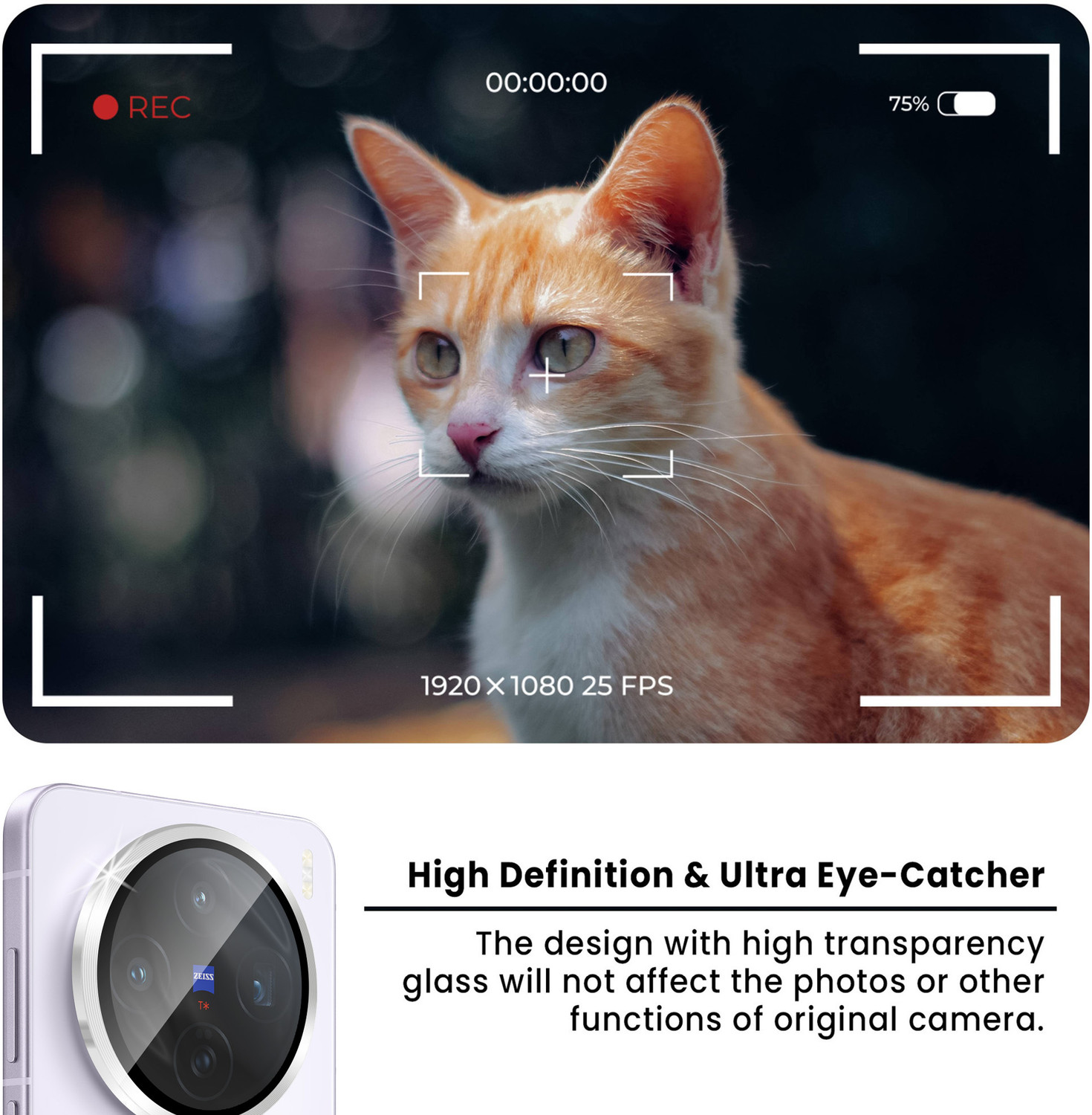 Image of ArmourPro Back Camera Lens Ring Guard Protector for Vivo X200T 5G, Vivo X200T, Silver Alloy Camera Rings