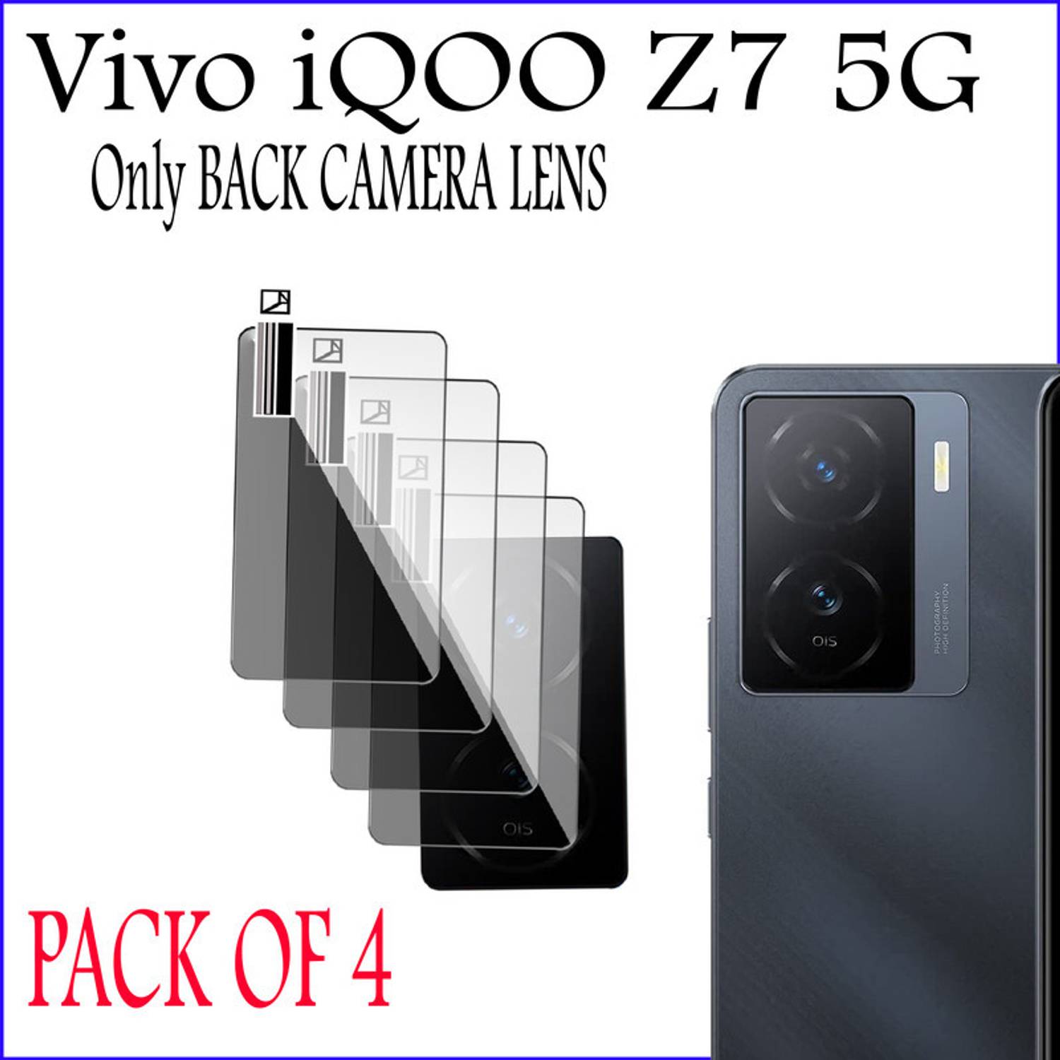 Hideous Back Camera Lens Glass Protector for iQOO Z7 5G