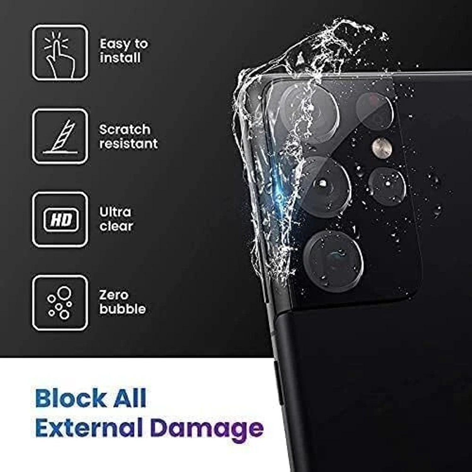 Image of WonRia Back Camera Lens Glass Protector for Nothing 3A Pro 5G, Nothing Phone 3A Pro 5G Camera Lens