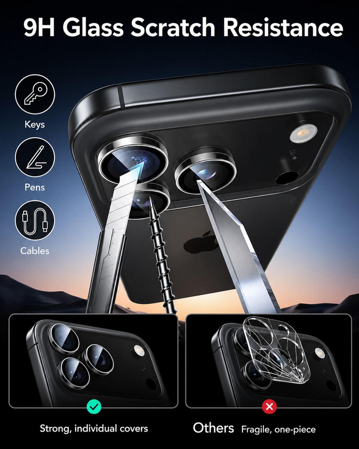 Image of Proteczo Back Camera Lens Glass Protector for Vivo V70 5G, Vivo V70 Elite 5G