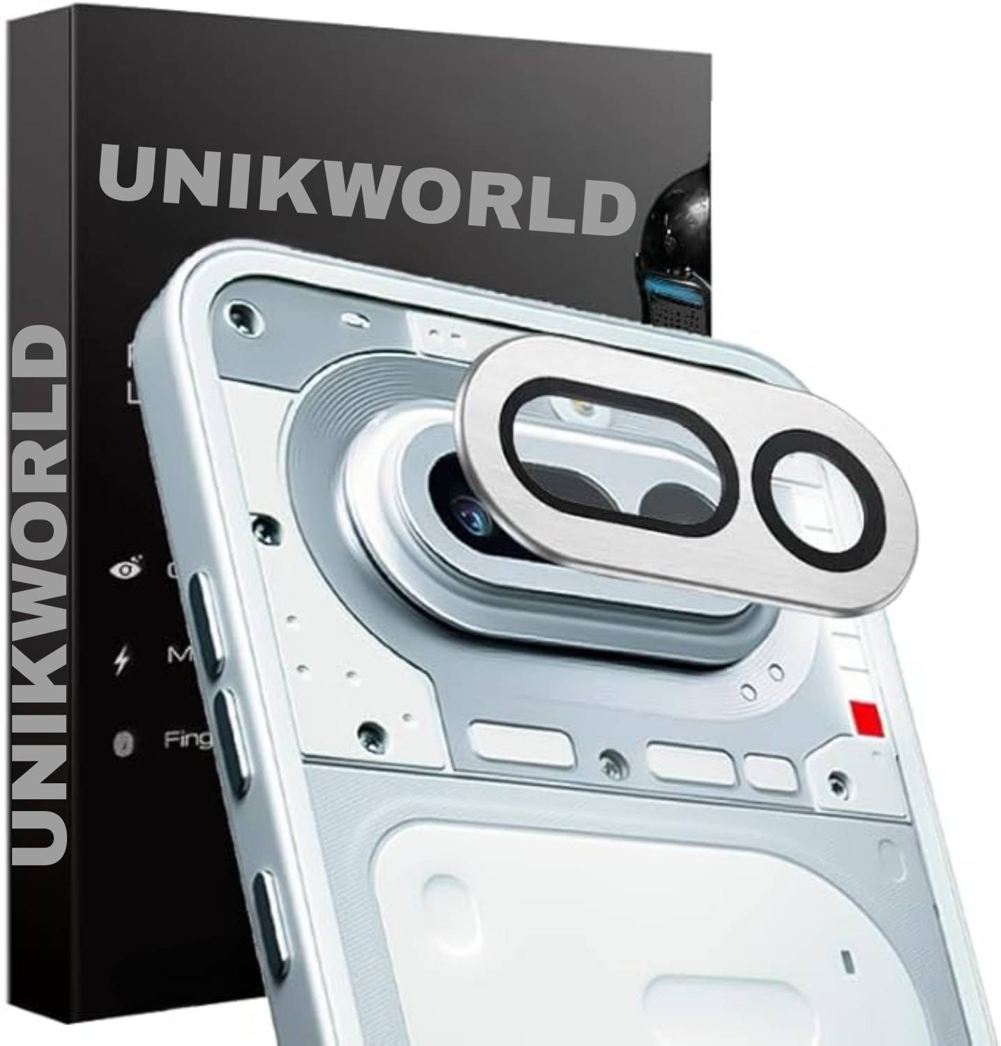 UNIKWORLD Back Camera Lens Ring Guard Protector for Nothing Phone 4A Camera Lens Protection Rings – Ultra Thin, Strong Adhesive
