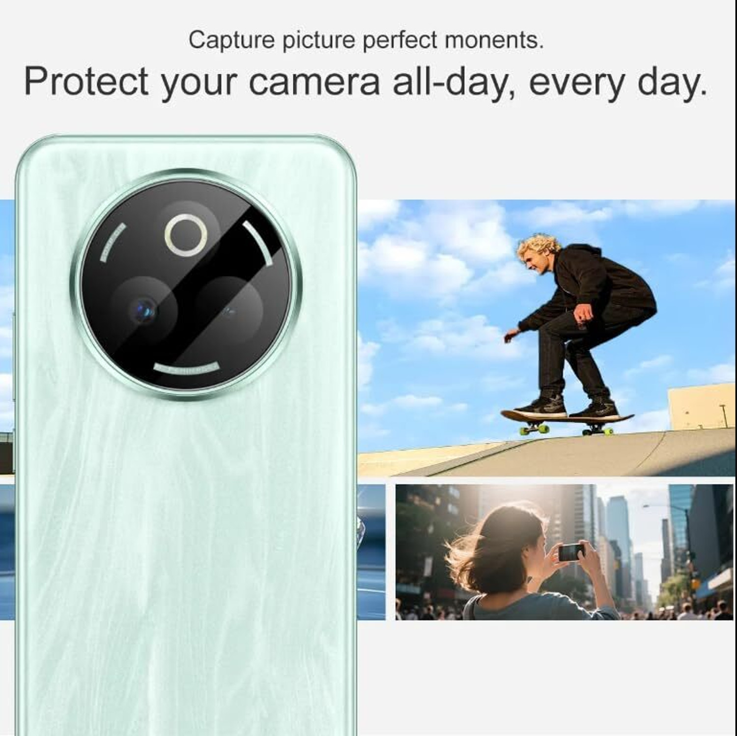Image of ELEF Back Camera Lens Ring Guard Protector for 9H Hardness Protection scratches for Realme P3 Pro