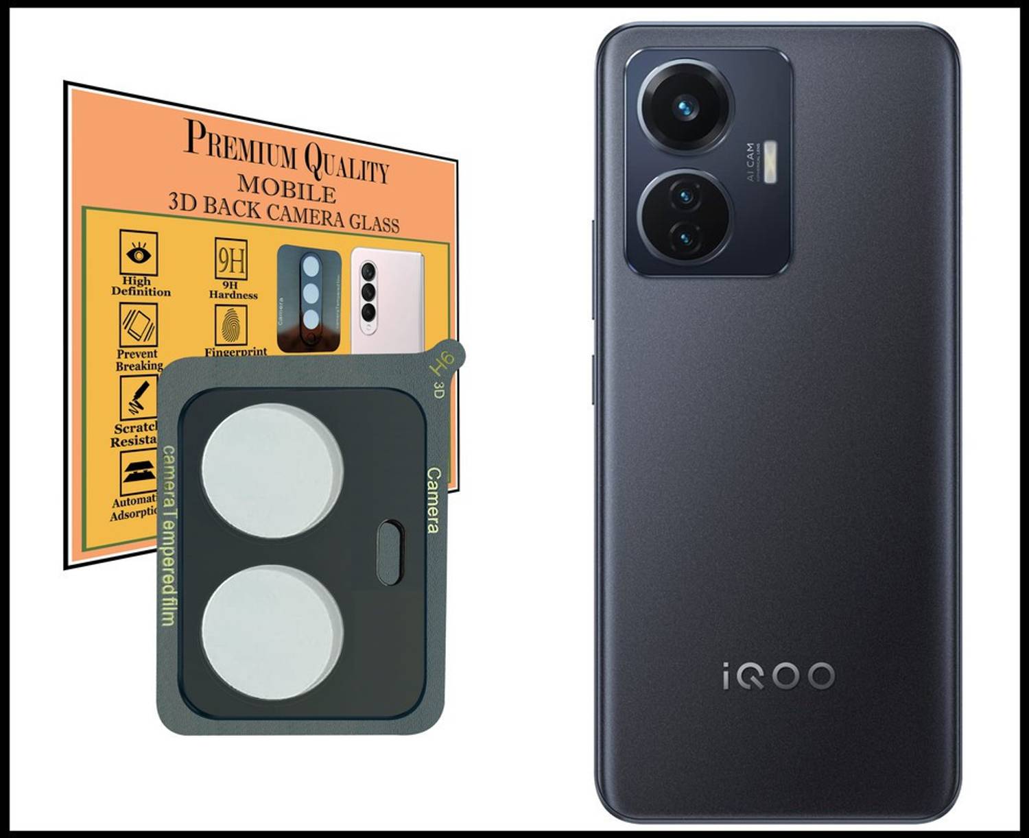 Ychroze Back Camera Lens Glass Protector for iQOO Z6 44W