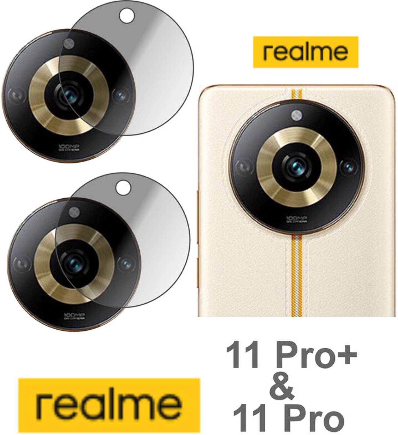 PONDRIK Camera Lens Protector for Realme 11 Pro, Realme 11 Pro Pl