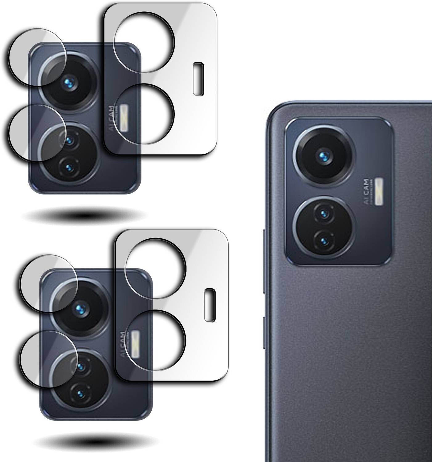 ASTARD Back Camera Lens Glass Protector for Vivo T1 44W