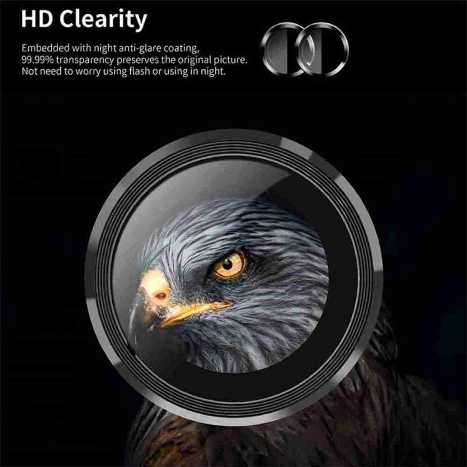 Image of DC DEAL CLUES Back Camera Lens Ring Guard Protector for Motorola g54 5G [Metal Alloy Camera Ring with 9H Glass] Set of 1