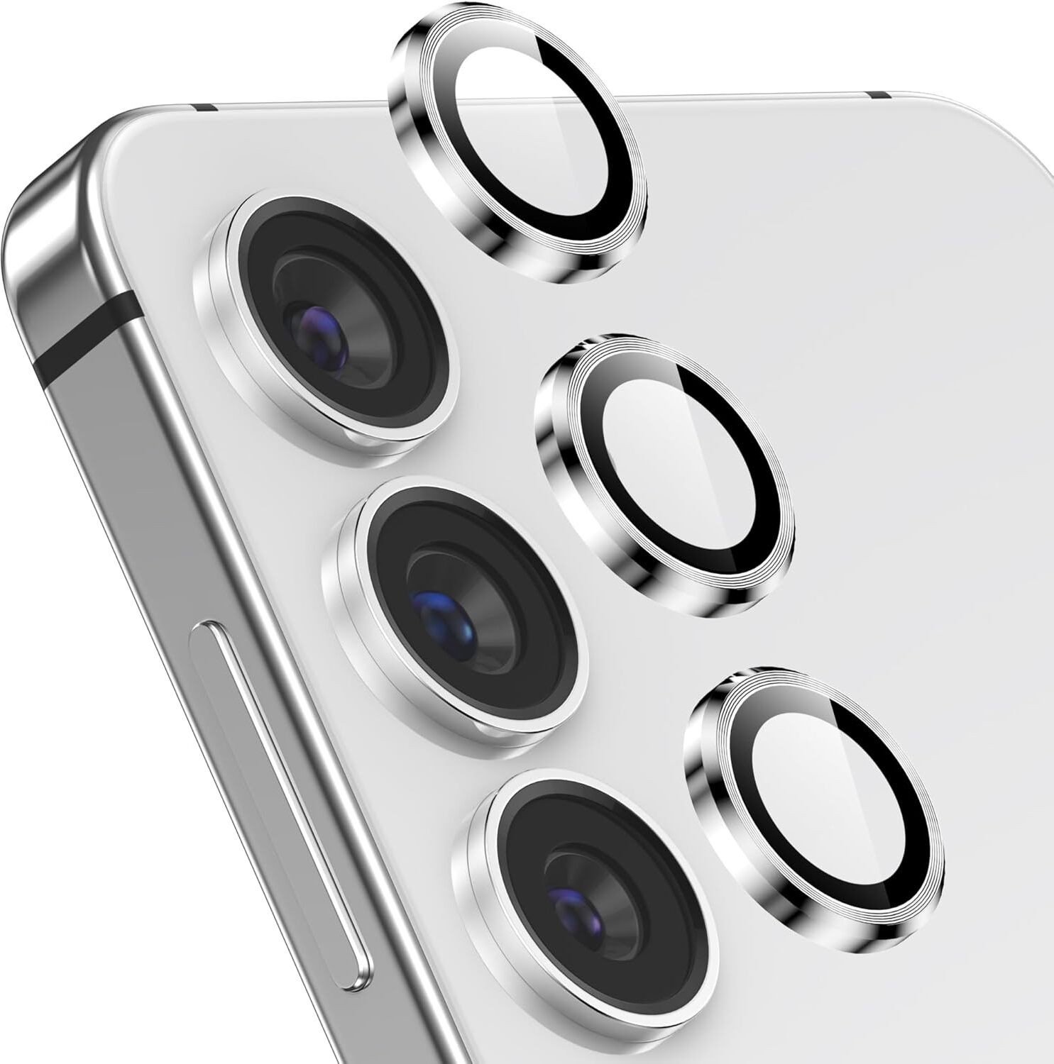 Image of SCRENZO Camera Lens Protector for Samsung Galaxy S24 FE, Camera Ring For Samsung Galaxy S24 FE, [Perfect-Fit, Easy-Installation, Case-Friendly]