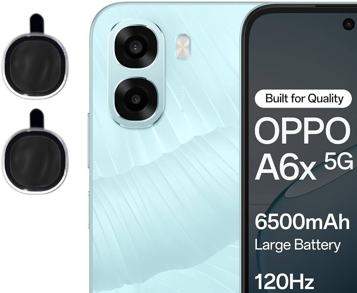 AKSHUD Back Camera Lens Glass Protector for OPPO A6x 5G