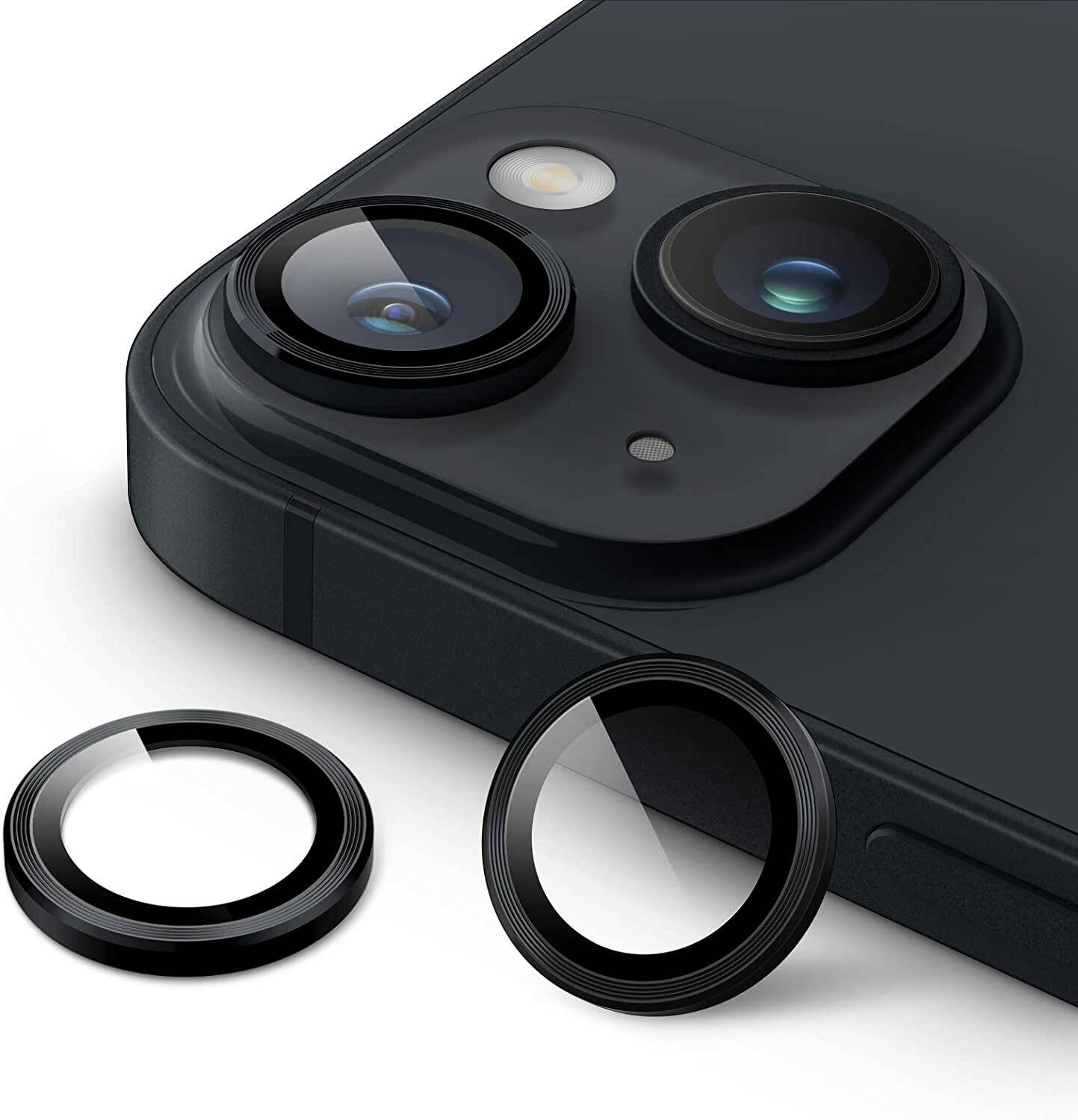AEkert Camera Lens Protector for iPhone 14 (Midnight) (Pack of 3)