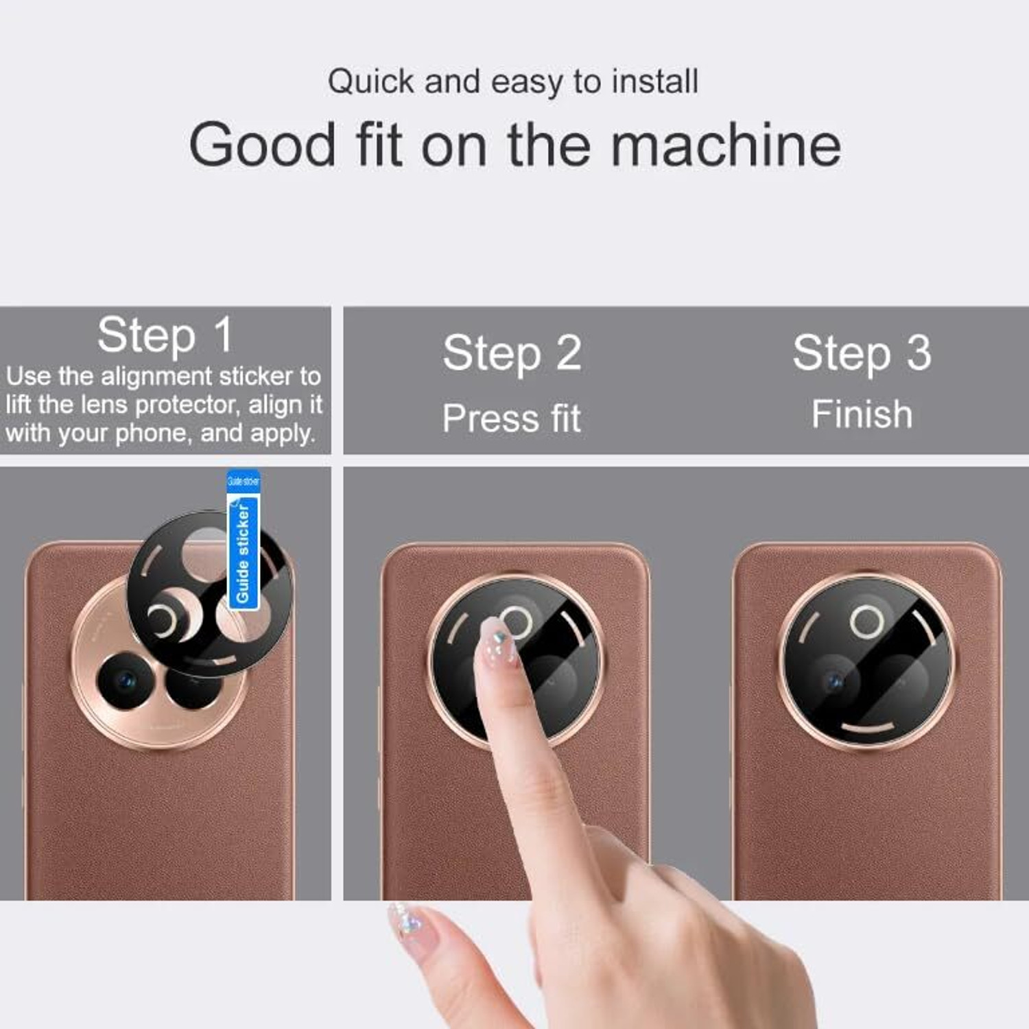 Image of ELEF Back Camera Lens Ring Guard Protector for 9H Hardness Protection scratches for Realme P3 Pro