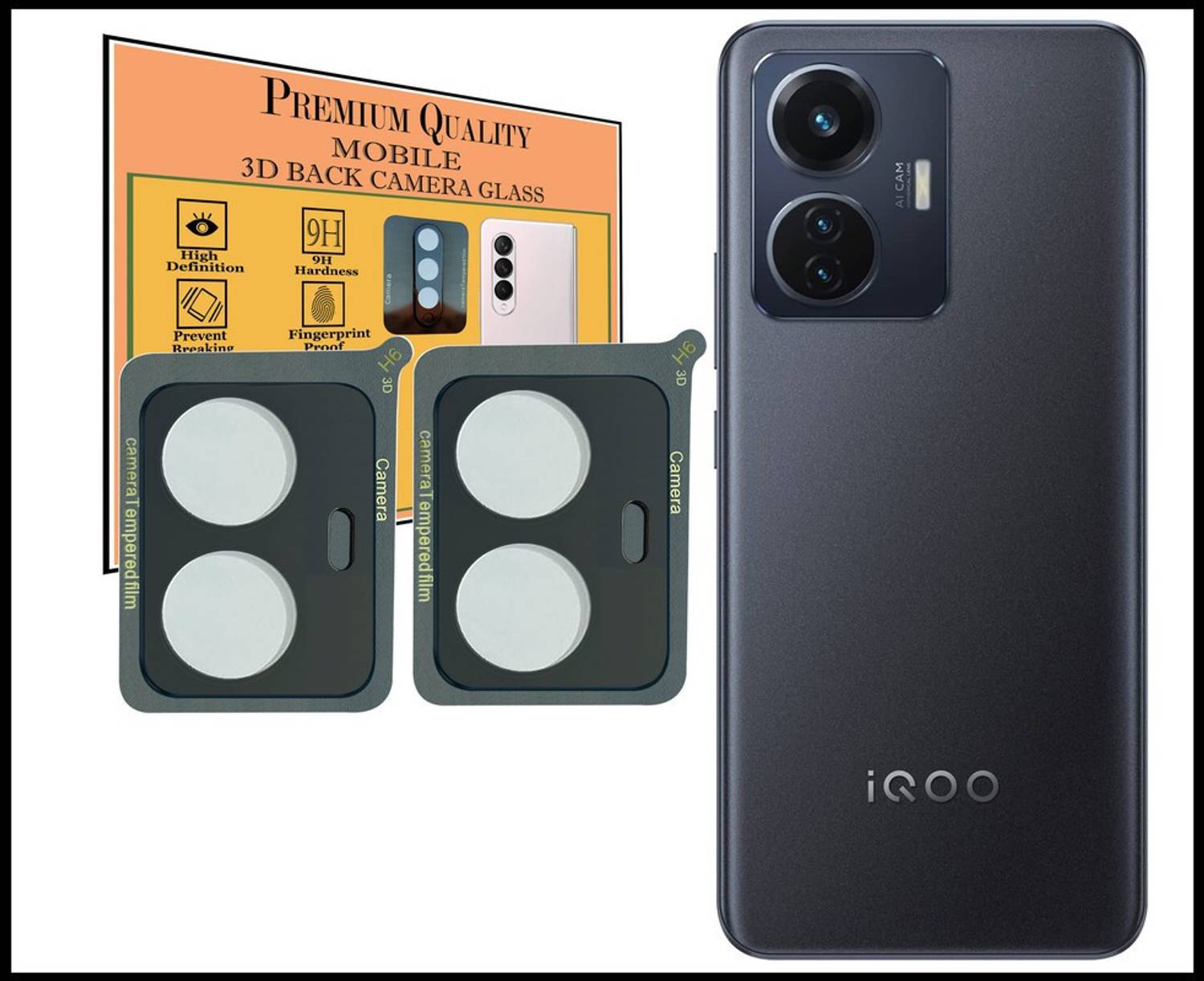 Ychroze Back Camera Lens Glass Protector for iQOO Z6 44W