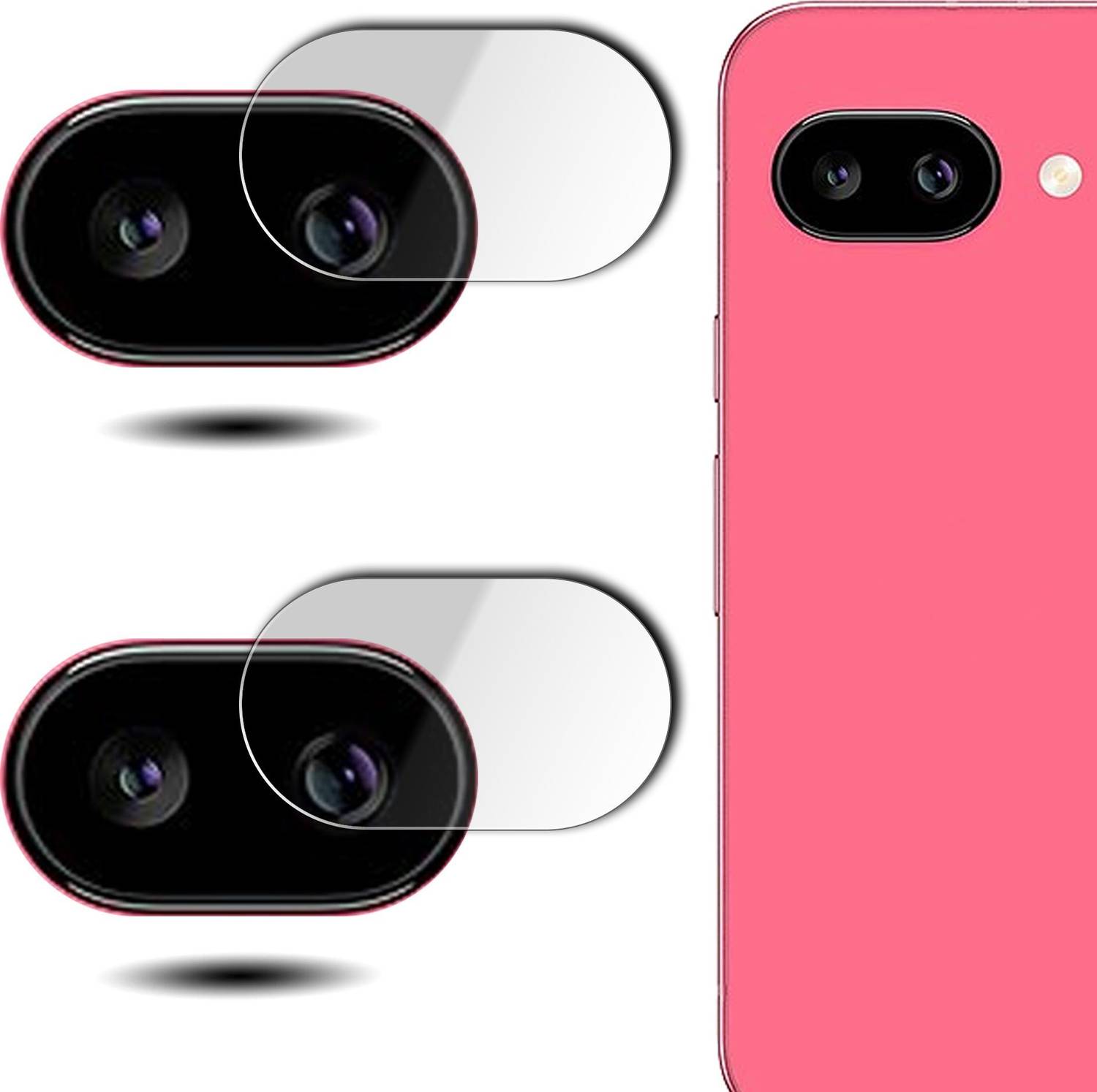 Mobicluess Back Camera Lens Glass Protector for Google Pixel 9a 5G