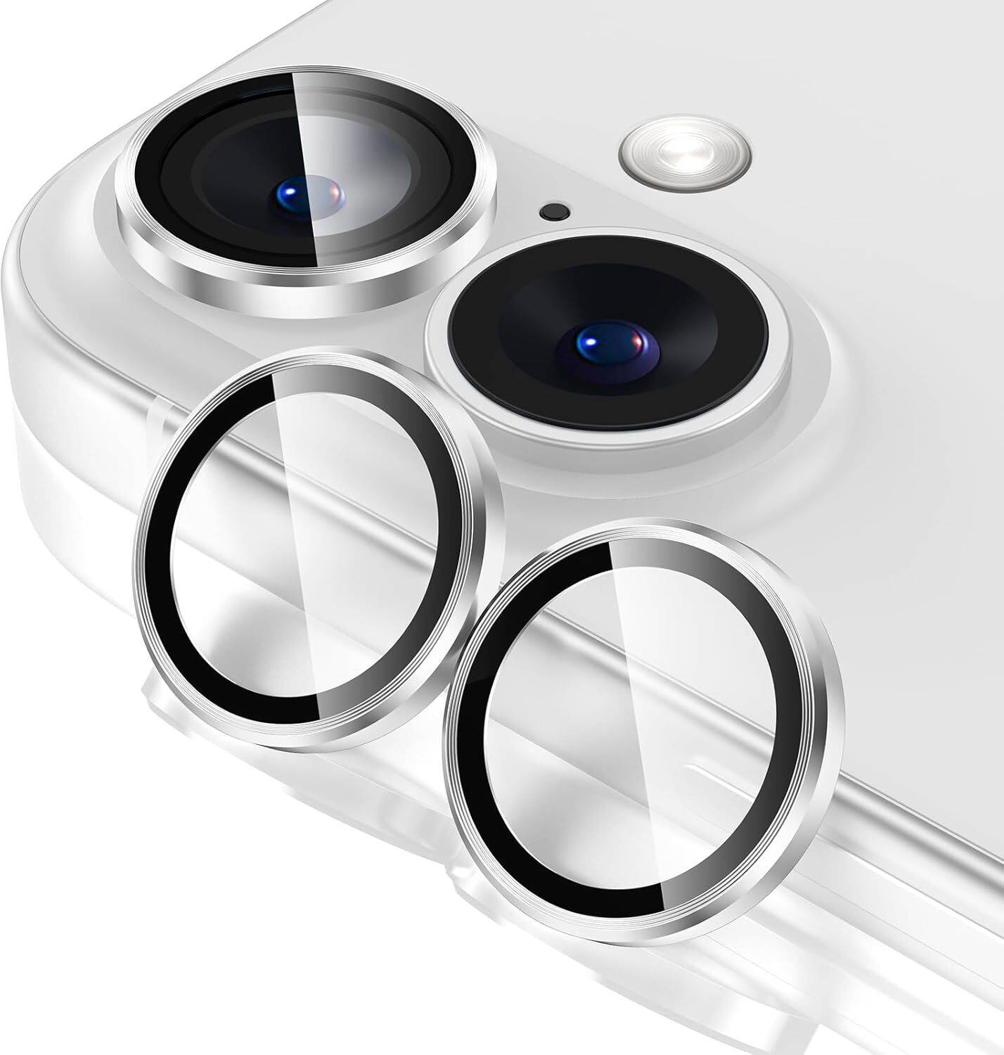 Bulkwala Back Camera Lens Ring Guard Protector for iPhone 17 Grey,