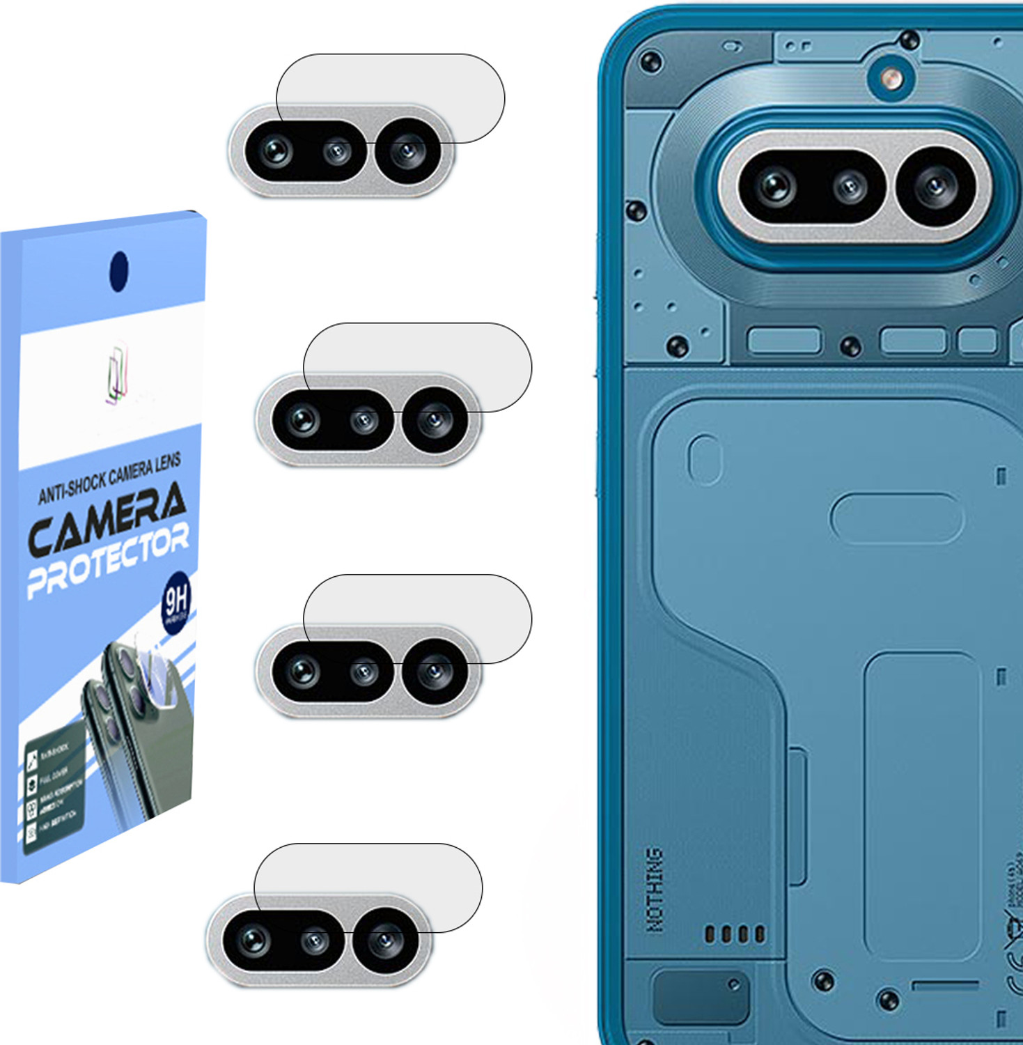 Image of SCREENIX Back Camera Lens Glass Protector for NOTHING PHONE 4a 5G, [Flexible Unbreakable Polycarbonate Material]