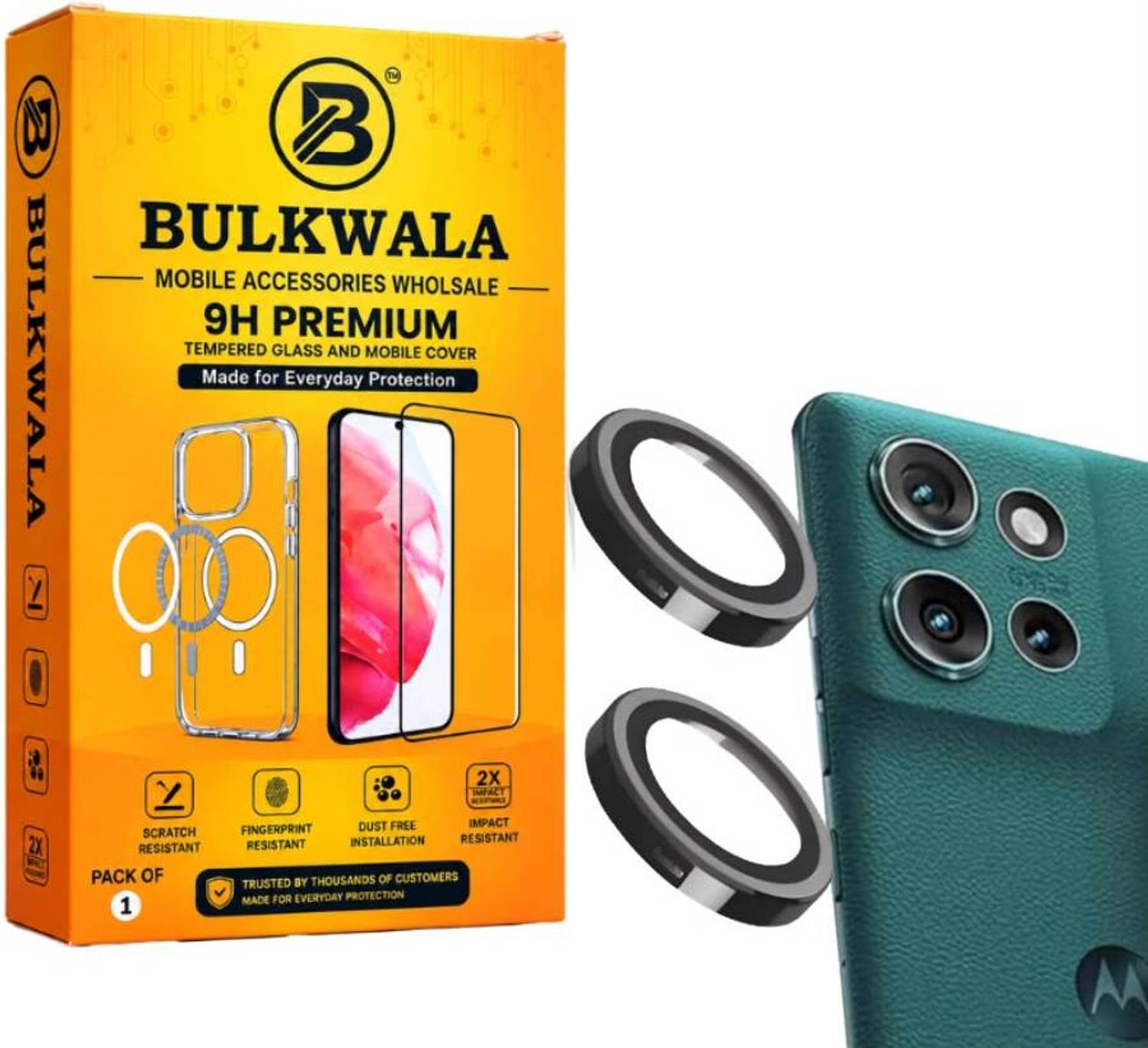 Bulkwala Back Camera Lens Glass Protector for Camera Moto edge 50 Camera Lens Protector