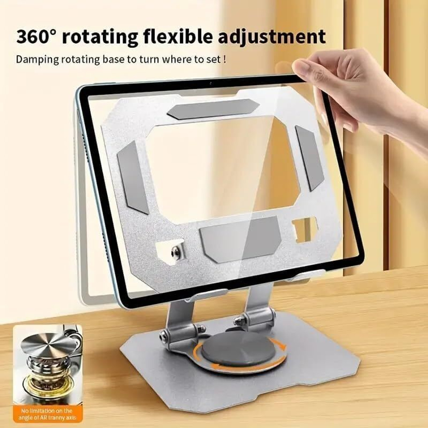 Image of ZIRAK Tablet Holder 360 Rotating Base Compatible with up to 13 inch Tablet Mobile Holder
