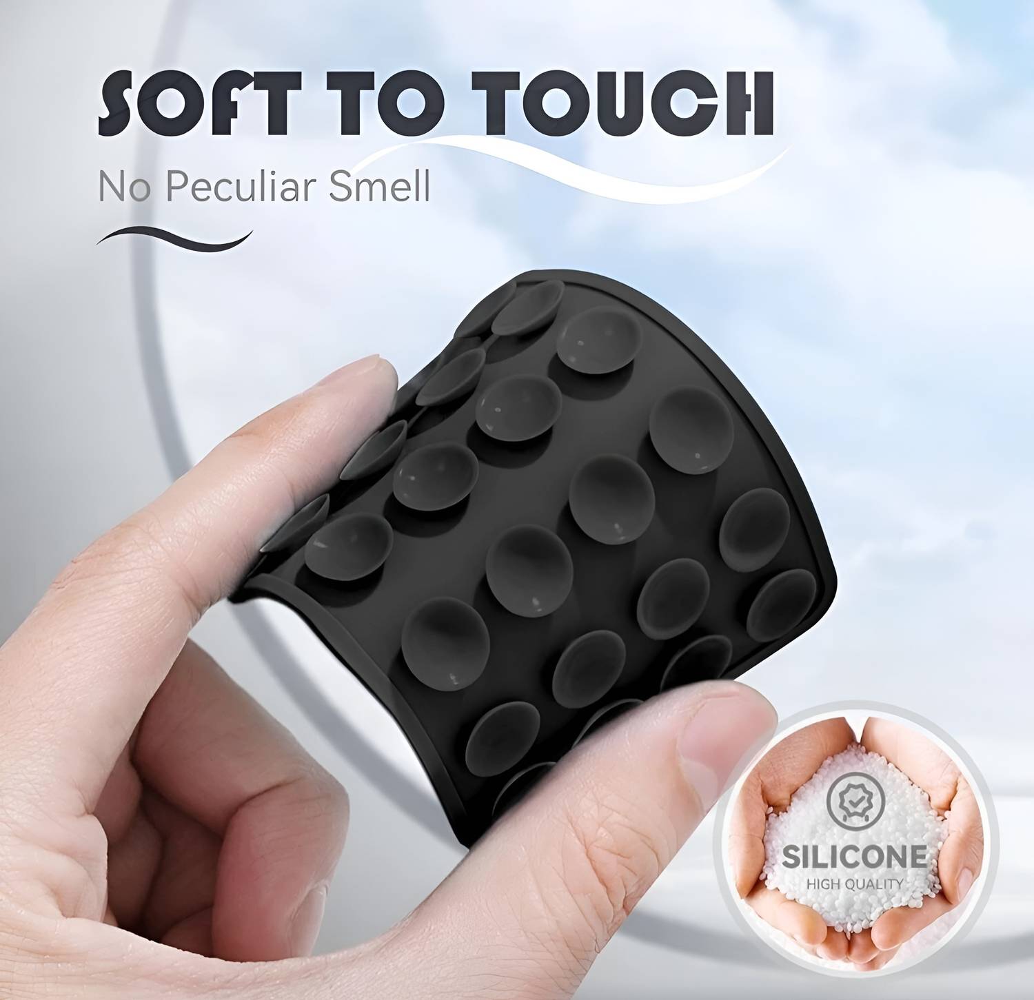 RedShell 2 Pcs Black Silicone Suction Phone Grip - Image 3