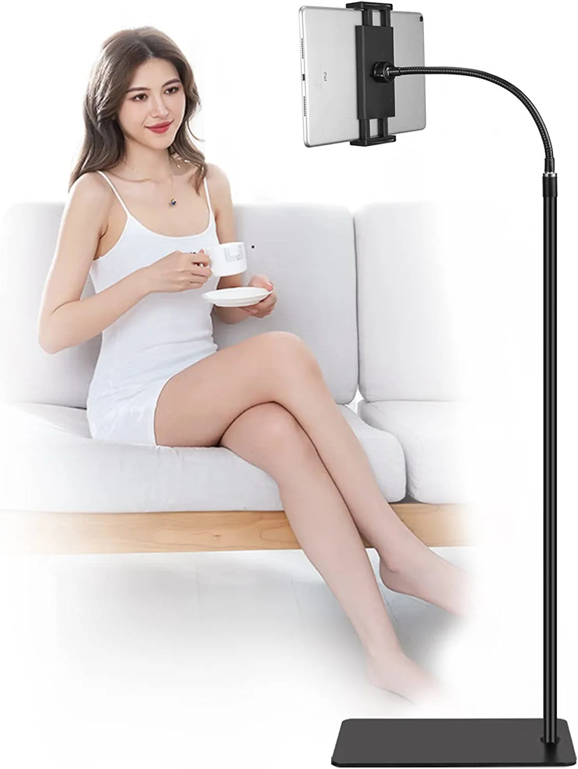 Image of Soopii Tablet Floor, Floor Stand, Adjustable & Strong Stable Base Stand Mobile Holder
