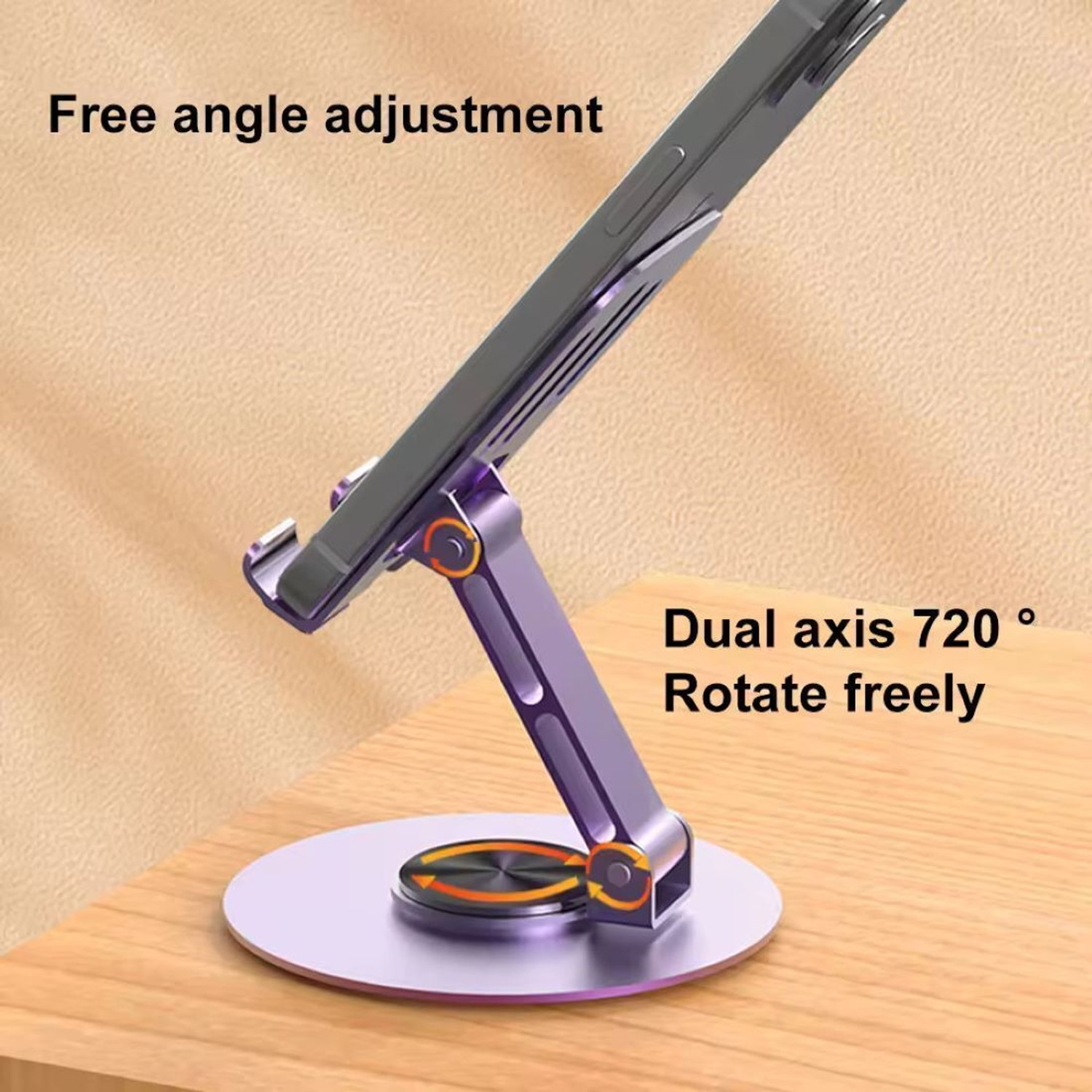 Image of koccido Mobile Stand for Table Adjustable Height Phone Holder for Desktop, Hands-Free Mobile Holder