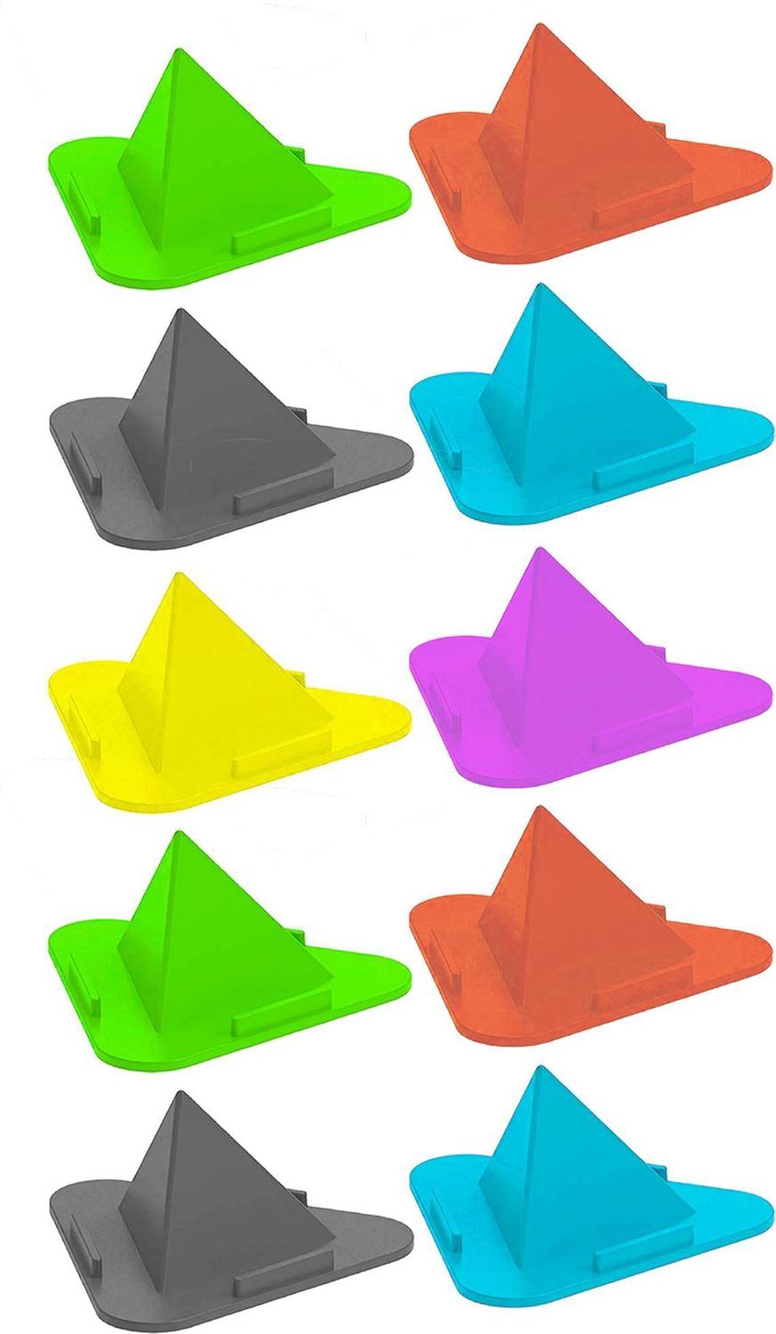 KALPDIP Multipurpose Pyramid Mobile Stand | Strong & Durable Phone Holder | (Pack of 10) Mobile Holder deal from flipkart