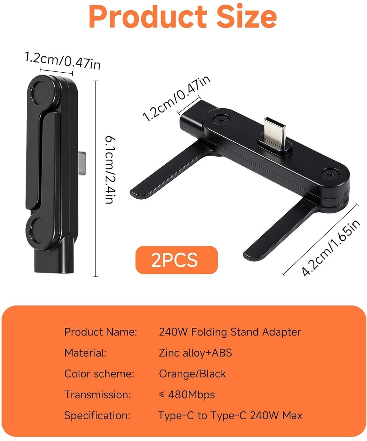 Image of X9X 240W USB-C Foldable Mobile Stand with Fast Charging (No Cable Included) Mobile Holder