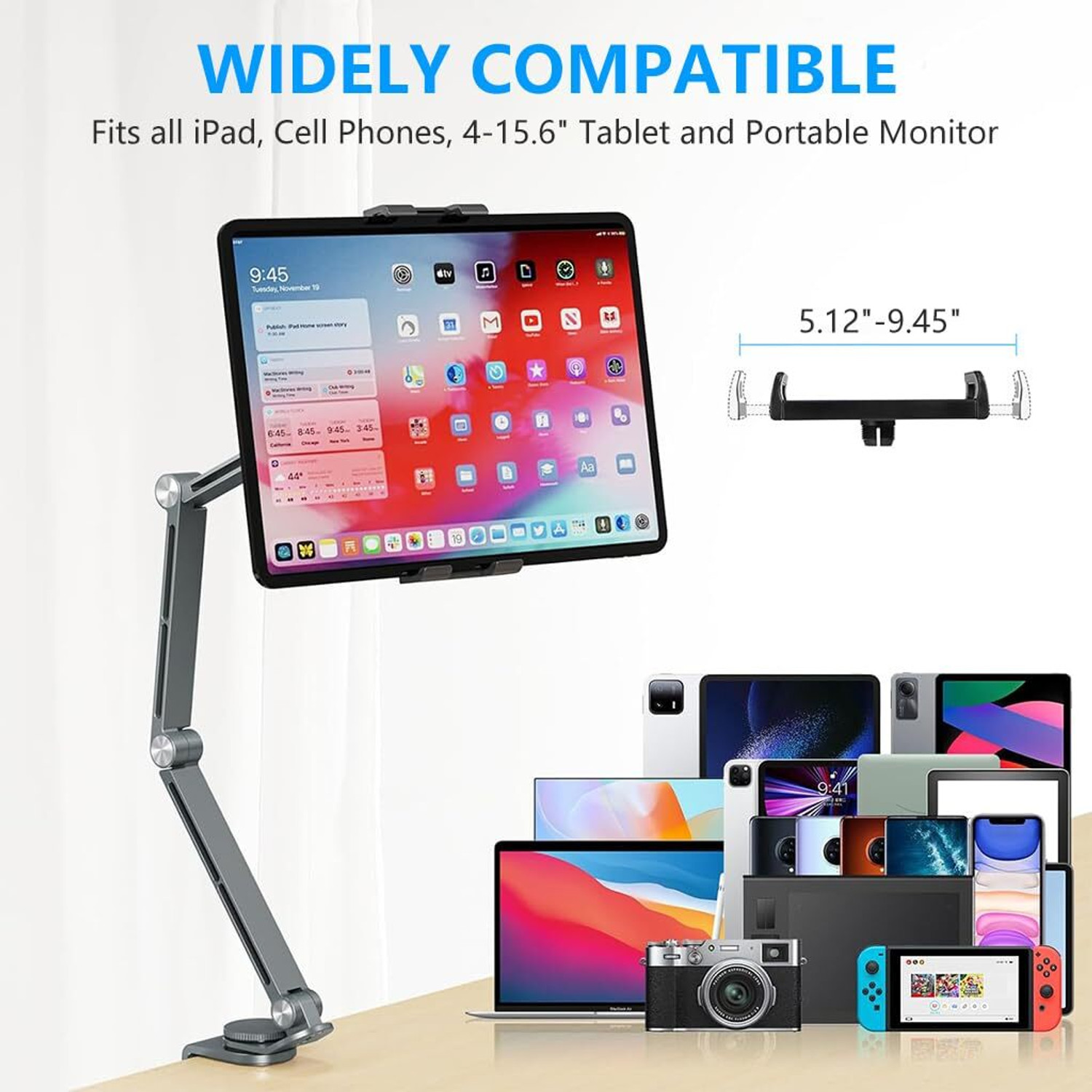 Image of Zorbes Rotatable Desk Phone Tablet Holder Mobile Holder