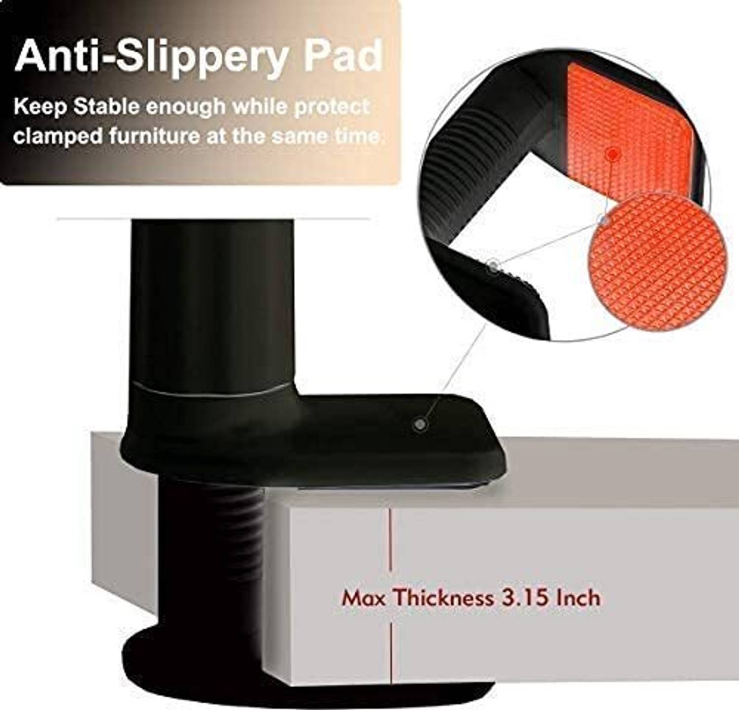 WISEBONE Flexible Mobile Tabletop Stand with Clamp - Image 3