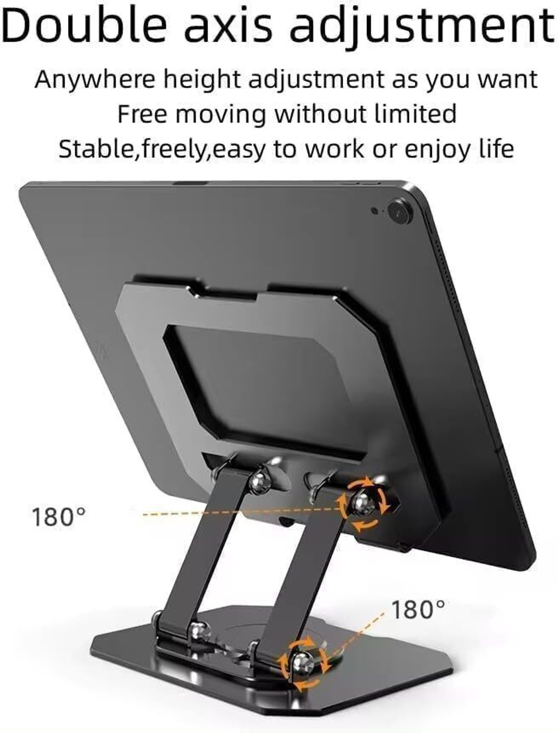 Image of ZIRAK Table Stand 360Rotating Compatible with Tablet up to 13 inches & 6 kg Mobile Holder