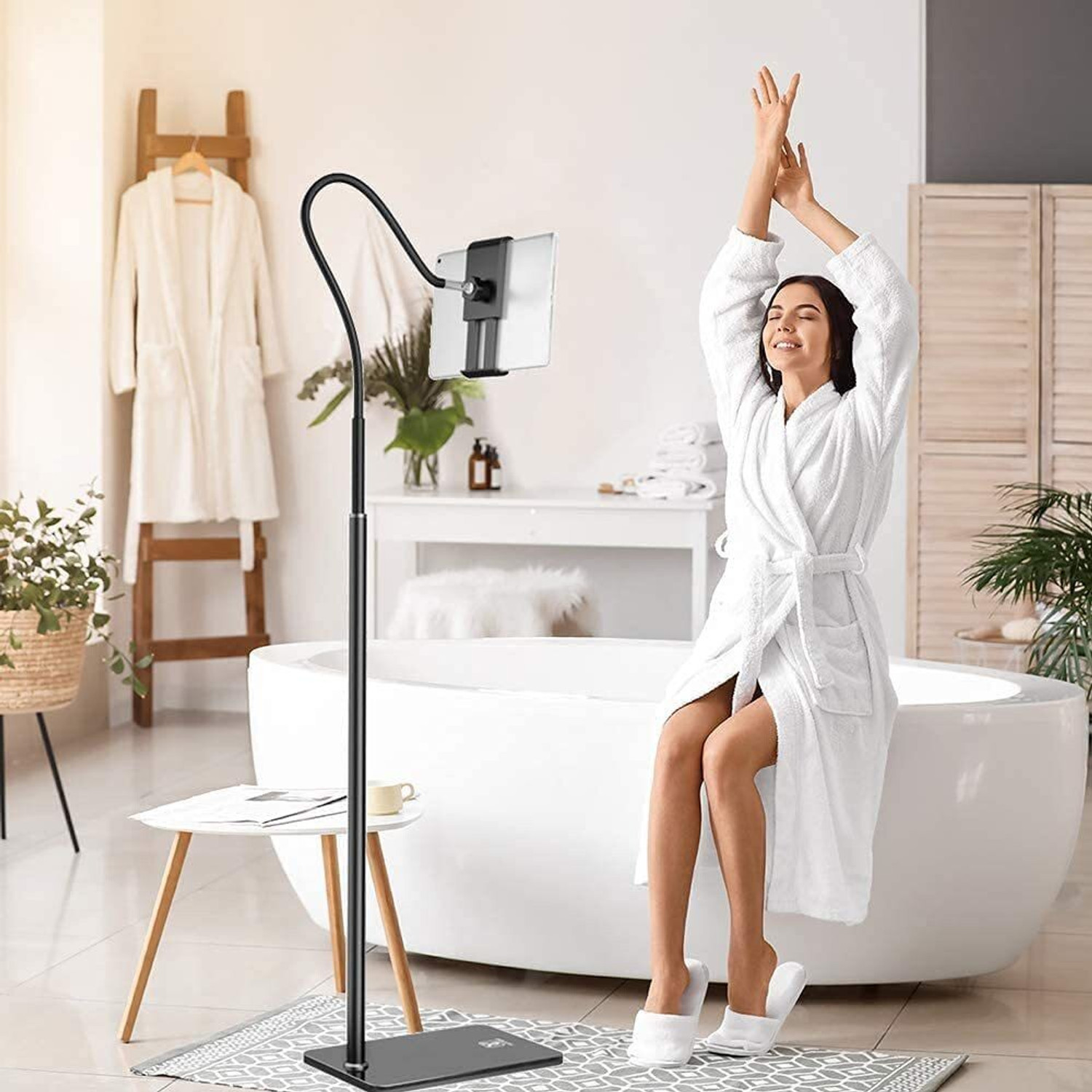 Image of Soopii Tablet Floor, Floor Stand, Adjustable & Strong Stable Base Stand Mobile Holder