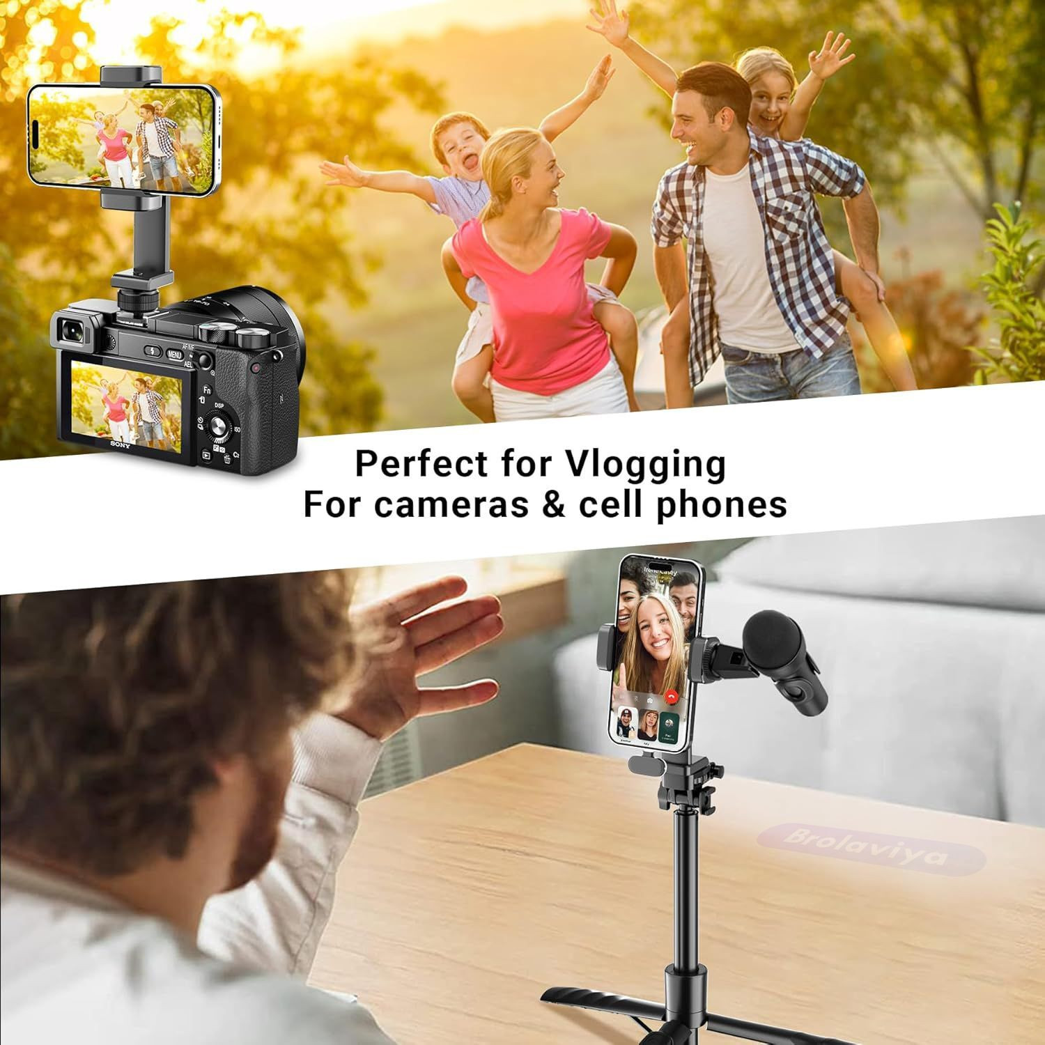 Image of BROLAVIYA Mobile Tripod Mount Mobile Holder