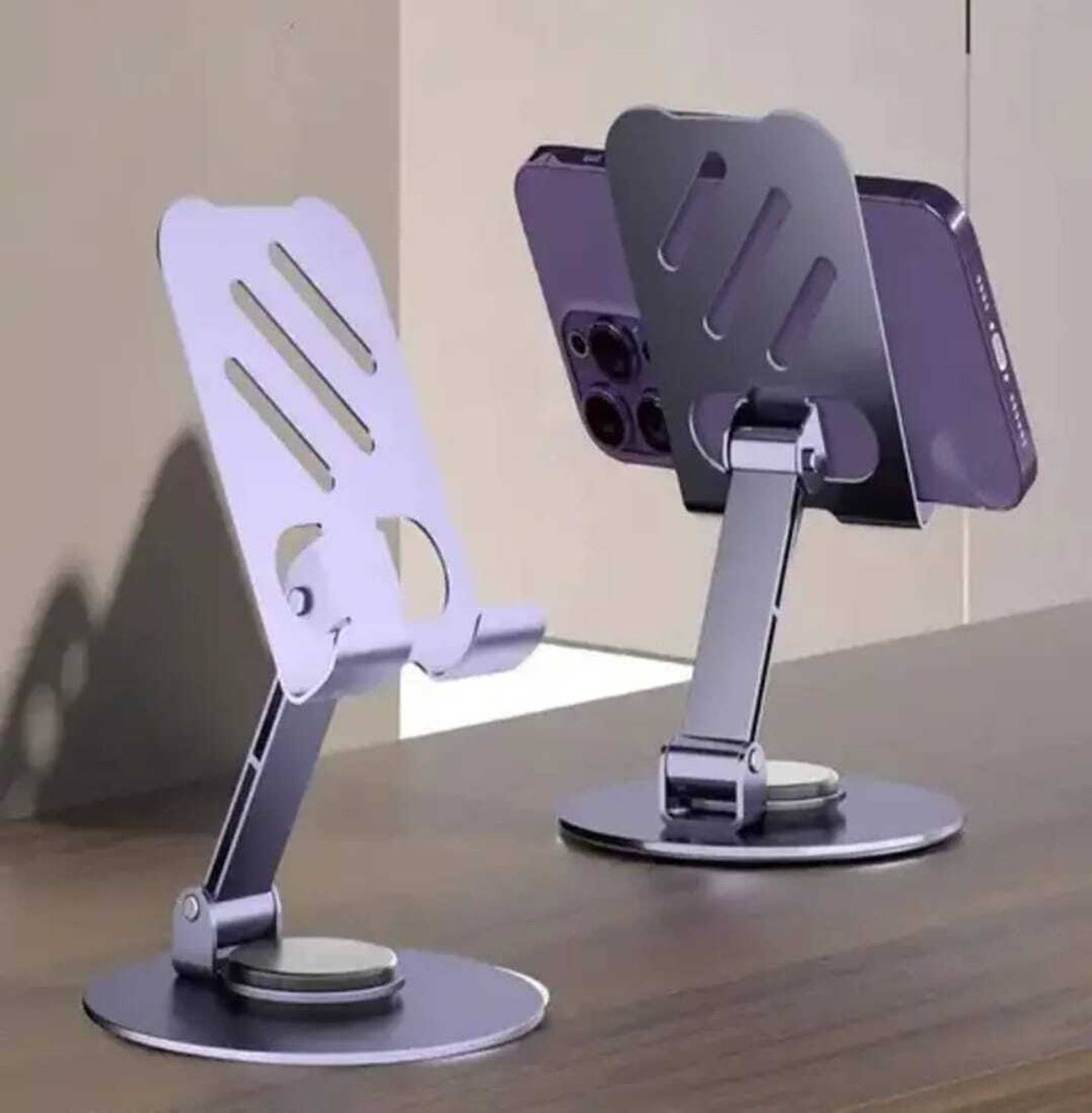 aflah Tabletop Angle Height Adjustment, Universal Desk Stand for iPhone Android Mobile Holder