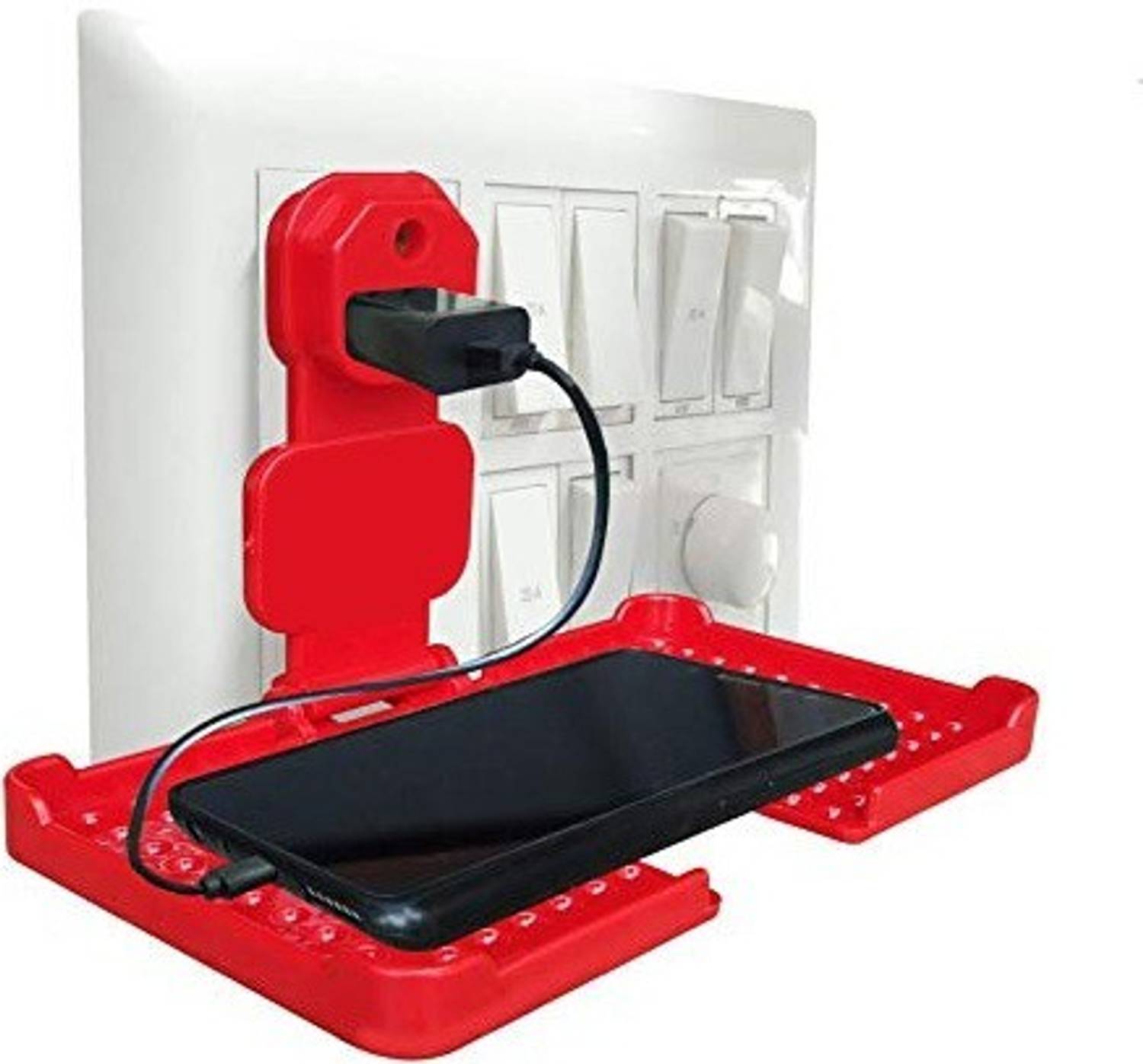 Alchiko Wall Charging Stand Holder for All Mobile Phones Mobile Holder Charging Pad