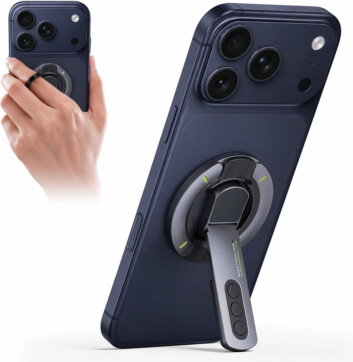 Image of Troliver 3 in 1 Magnetic Foldable Phone Stand with Ring Holder Grip & Kickstand Mobile Holder