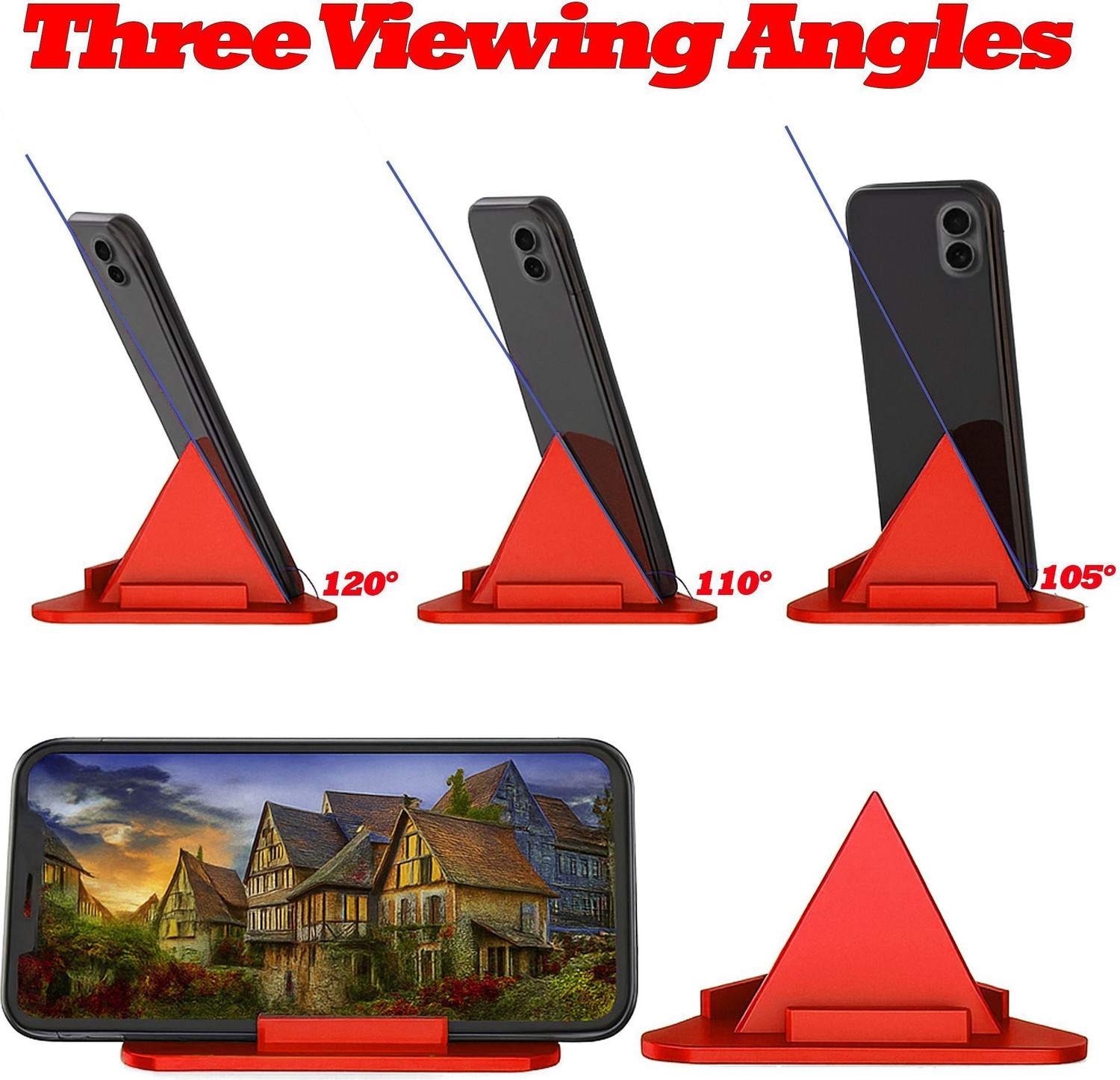 Image of KALPDIP Multipurpose Pyramid Mobile Stand | Strong & Durable Phone Holder | (Pack of 10) Mobile Holder