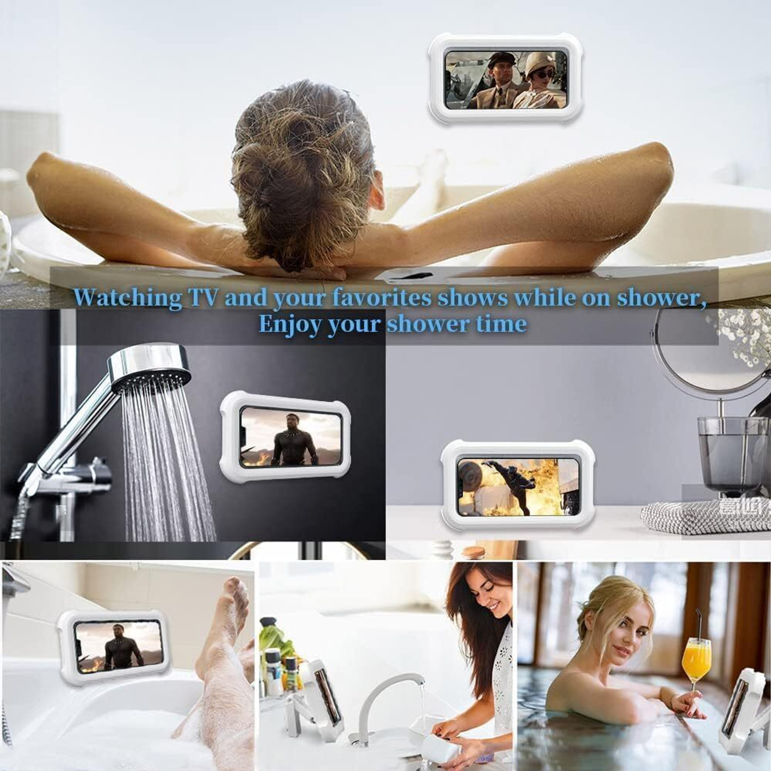 Image of BIRZAR WATERPROOF SHOWER PHONE HOLDER Mobile Holder