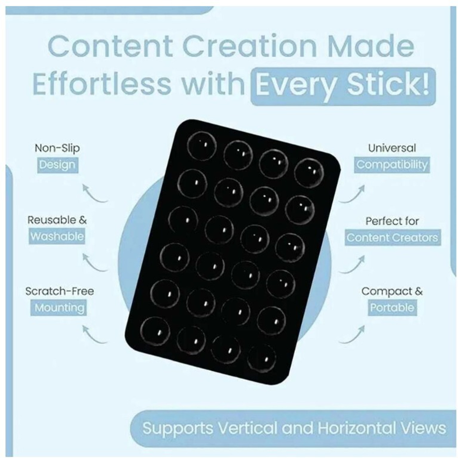 Image of GUOi Back Cover for Silicon Sticker Suction Phone Case for Hand Free Mobile Accessory, Mirror,Shower